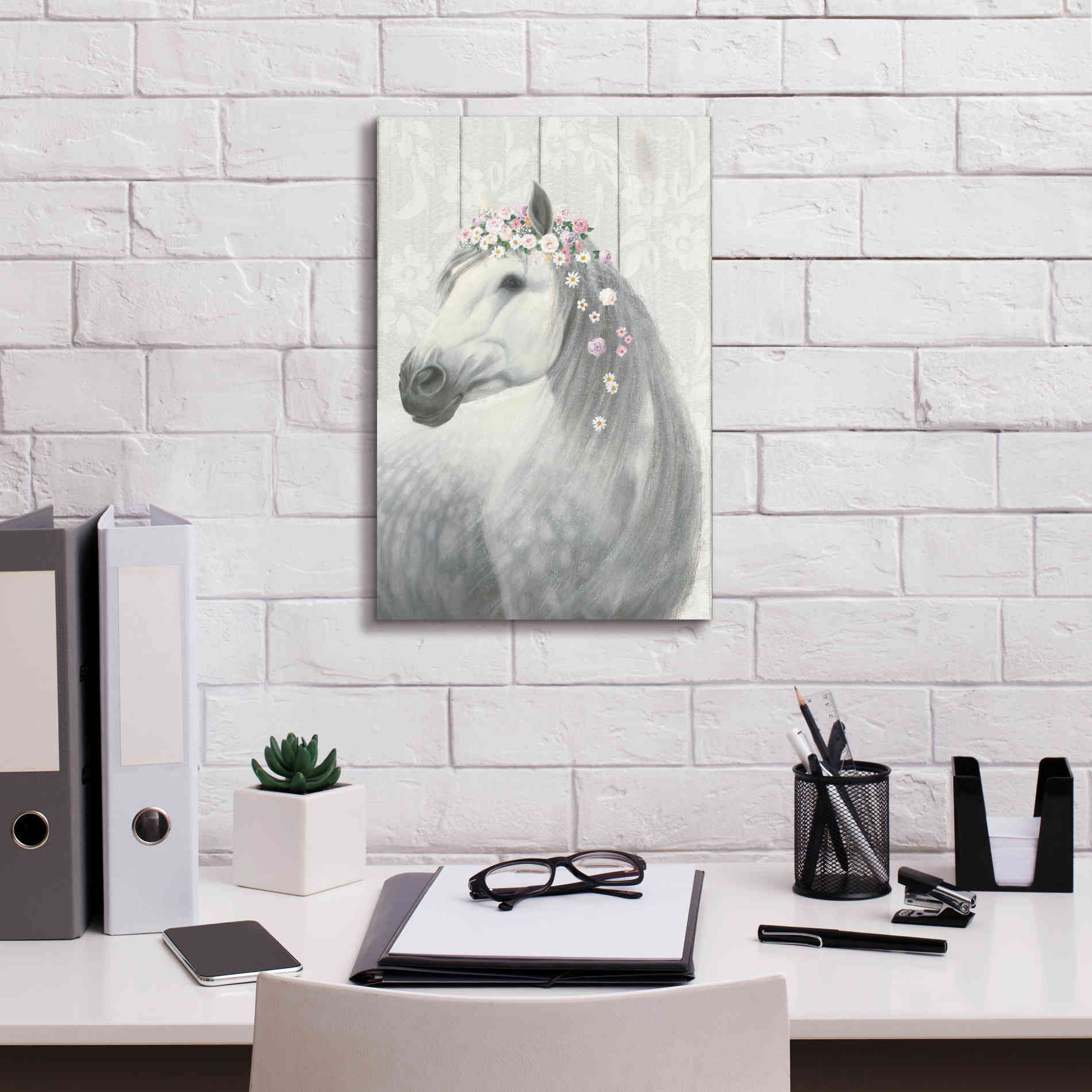 'Spirit Stallion II on wood' by James Wiens, Canvas Wall Art,12 x 18