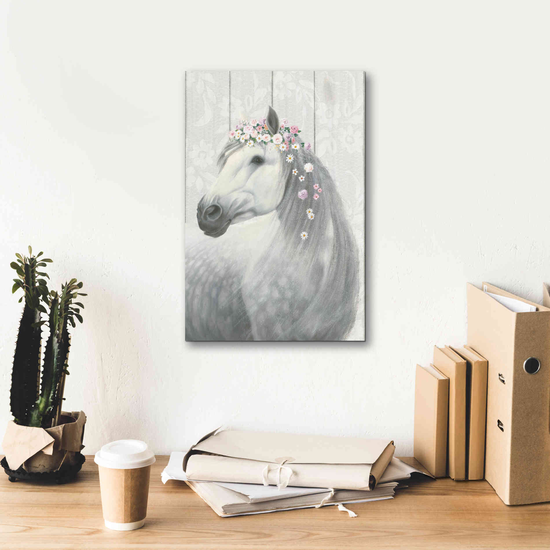 'Spirit Stallion II on wood' by James Wiens, Canvas Wall Art,12 x 18