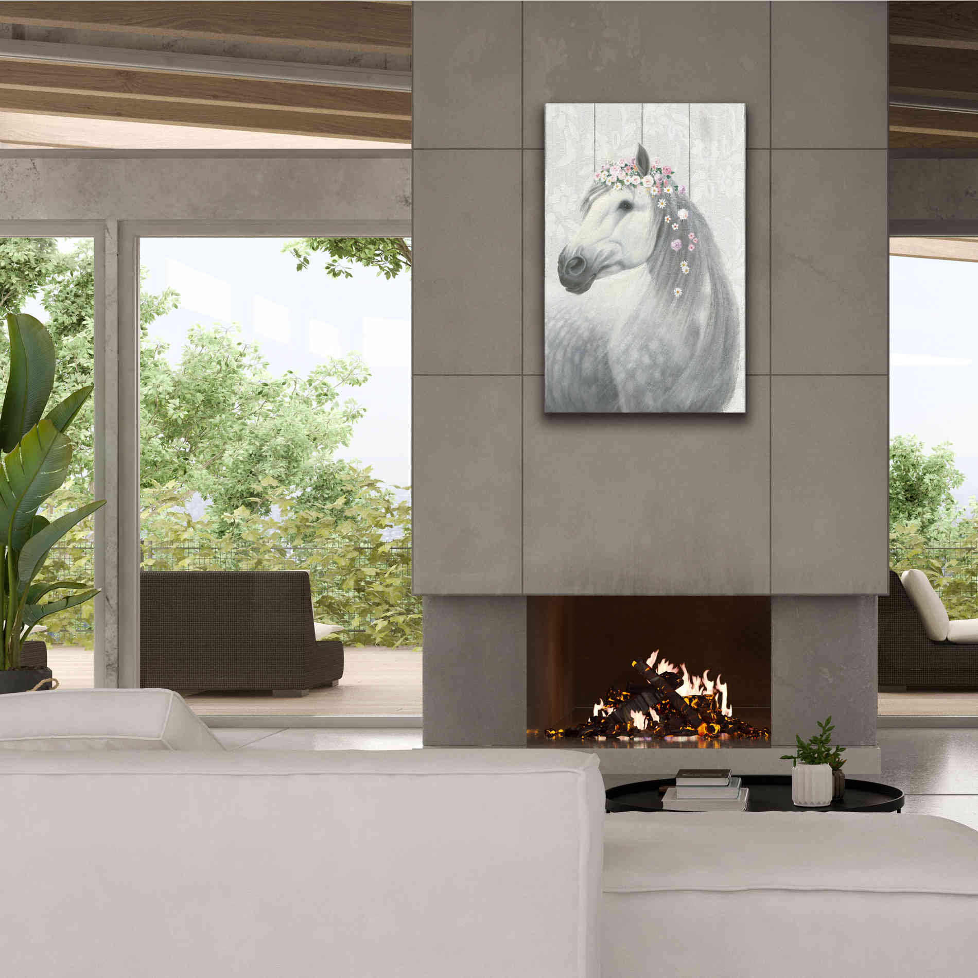 'Spirit Stallion II on wood' by James Wiens, Canvas Wall Art,26 x 40