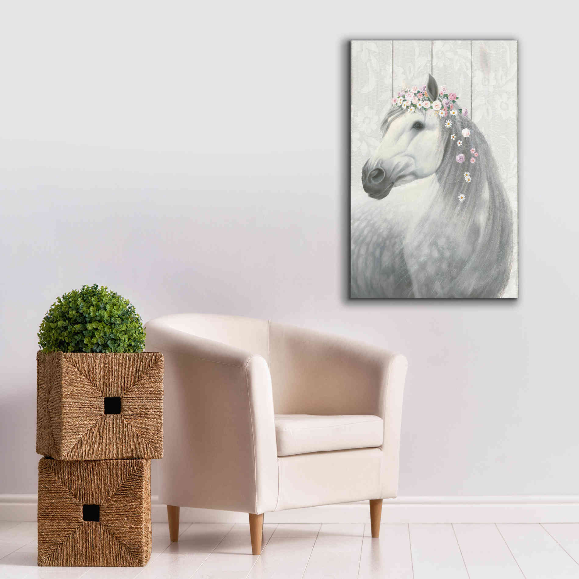 'Spirit Stallion II on wood' by James Wiens, Canvas Wall Art,26 x 40