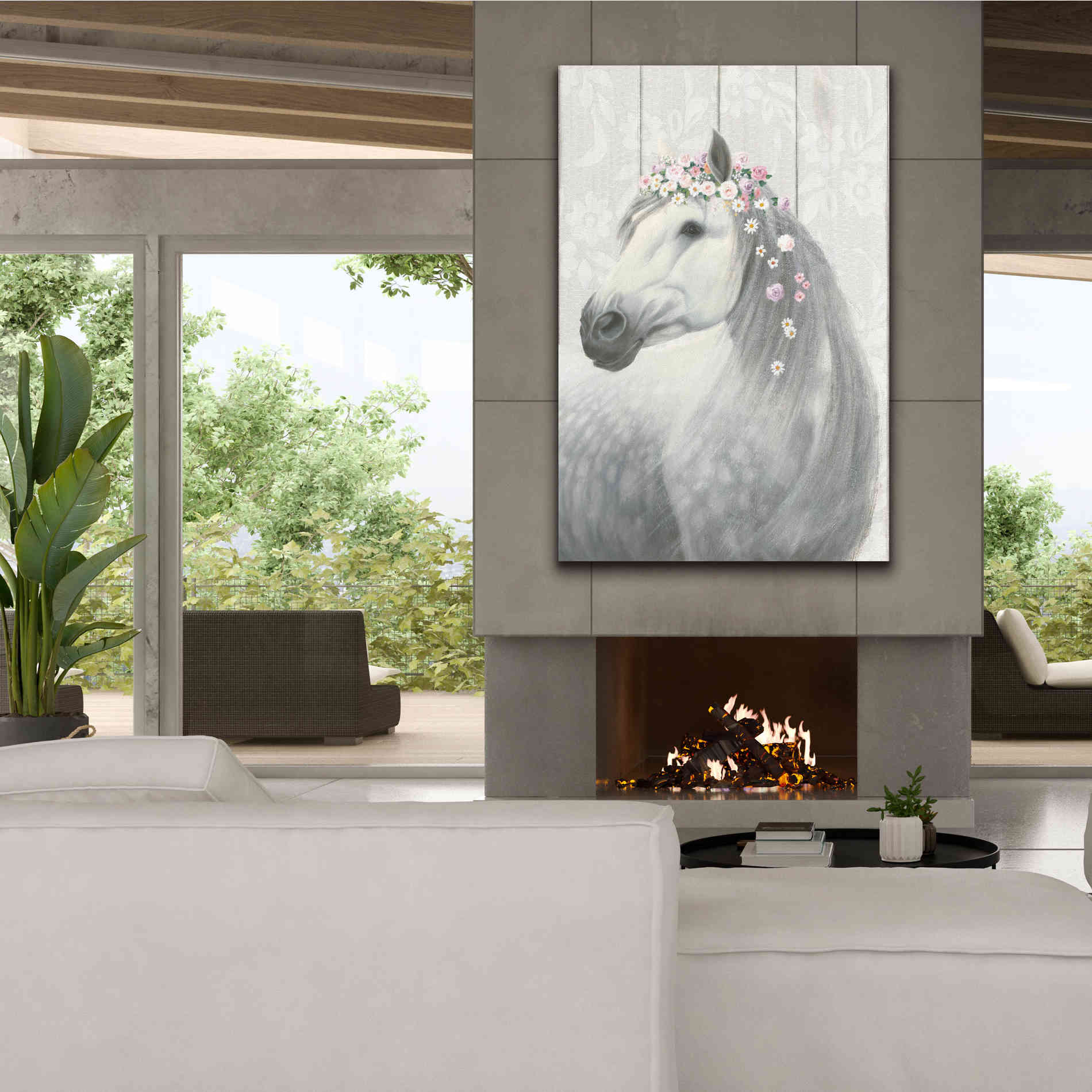 'Spirit Stallion II on wood' by James Wiens, Canvas Wall Art,40 x 60