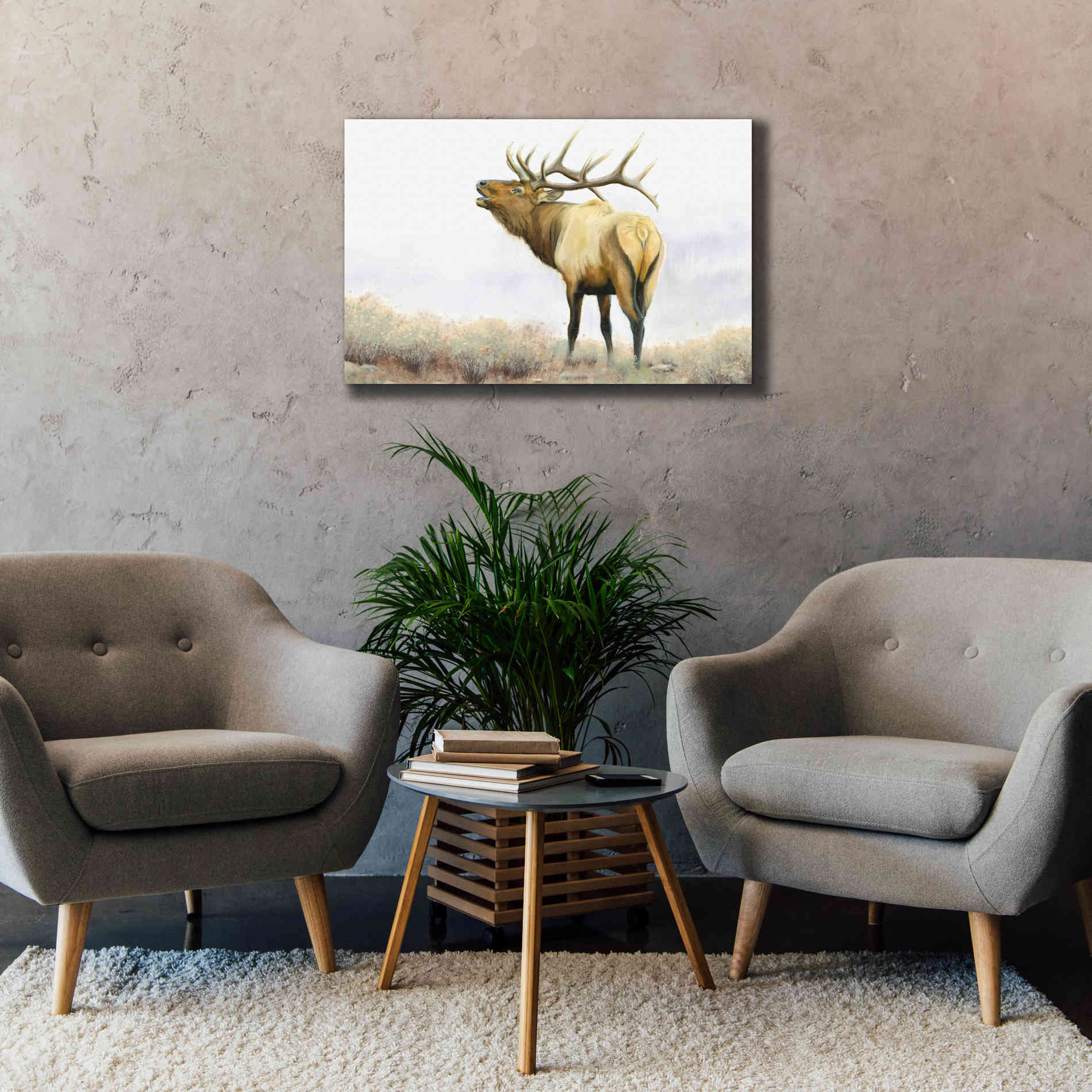 'Majestic Elk' by James Wiens, Canvas Wall Art,40 x 26