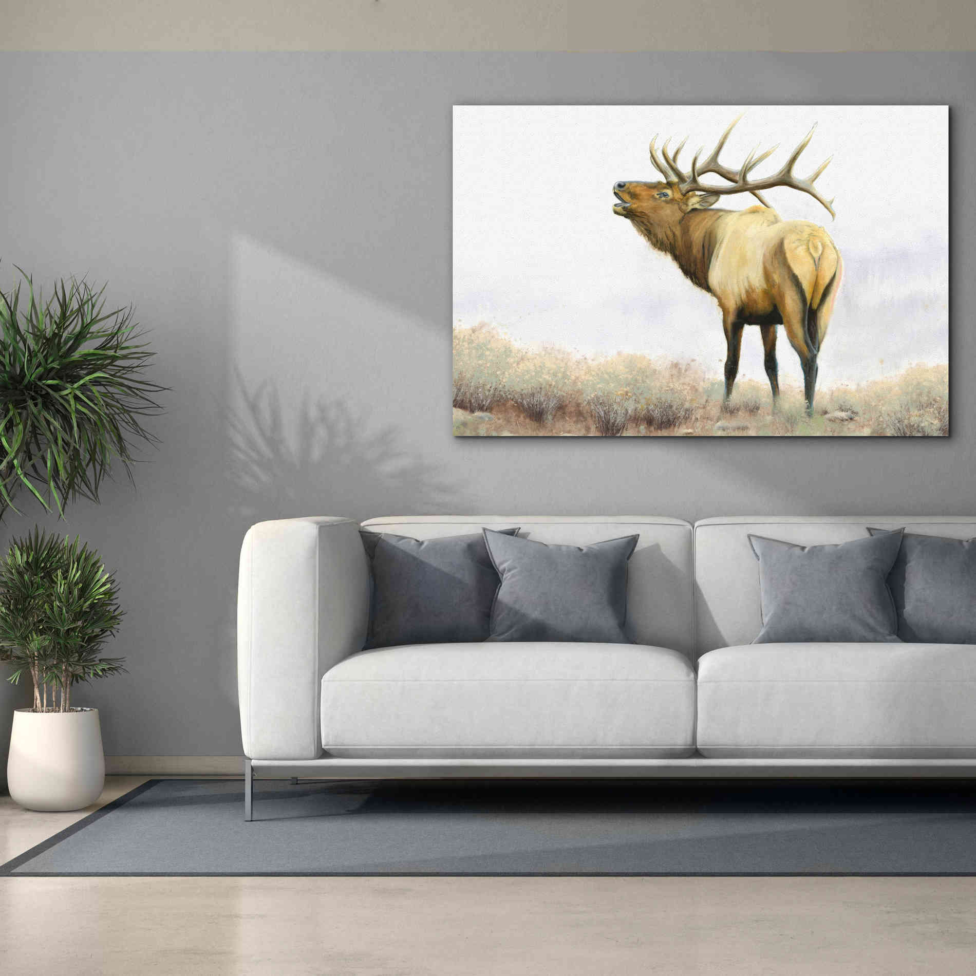 'Majestic Elk' by James Wiens, Canvas Wall Art,60 x 40