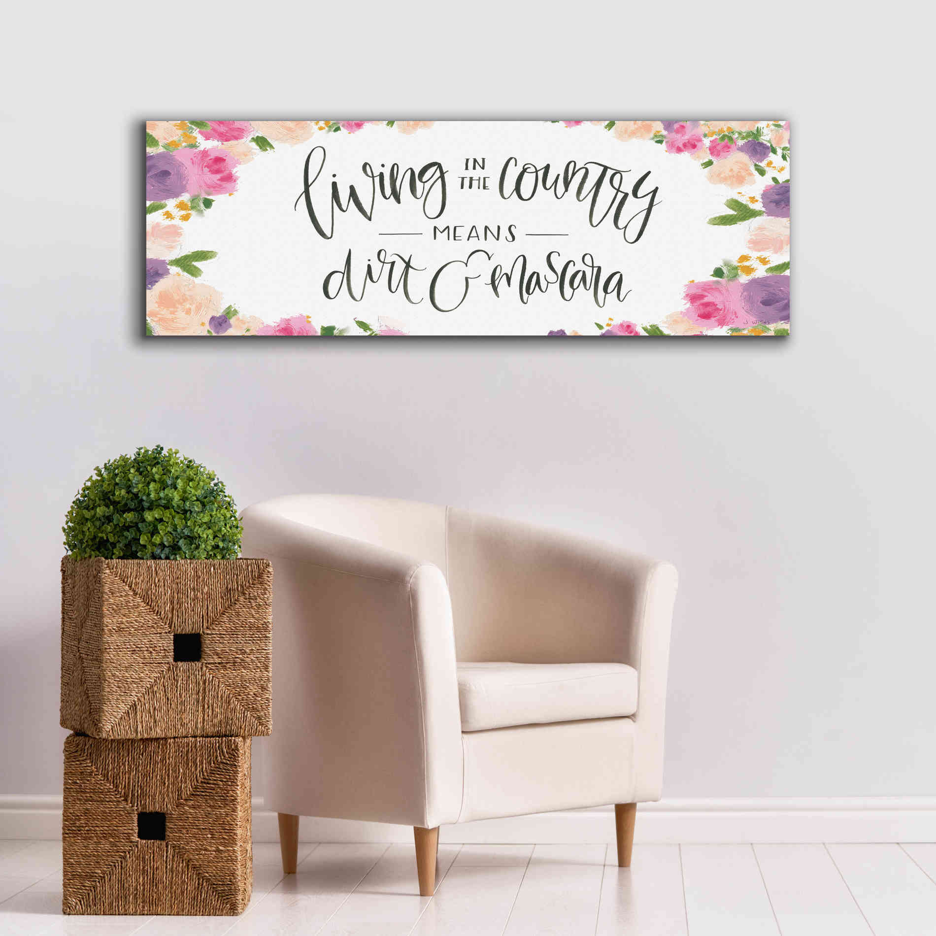 'Beautiful Country IV' by James Wiens, Canvas Wall Art,60 x 20