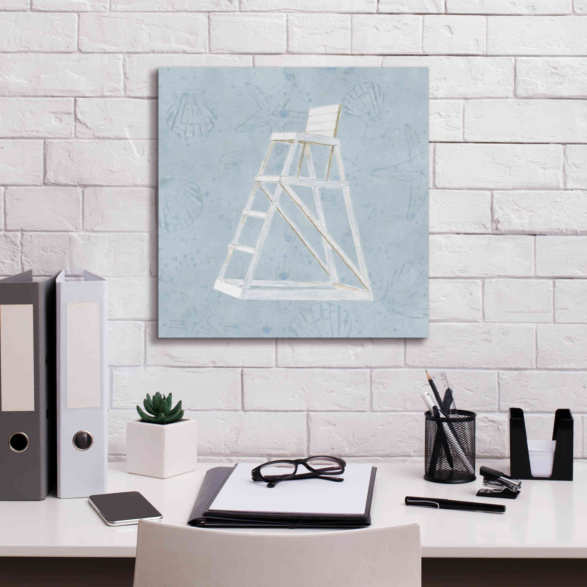 'Serene Seaside II' by James Wiens, Canvas Wall Art,18 x 18