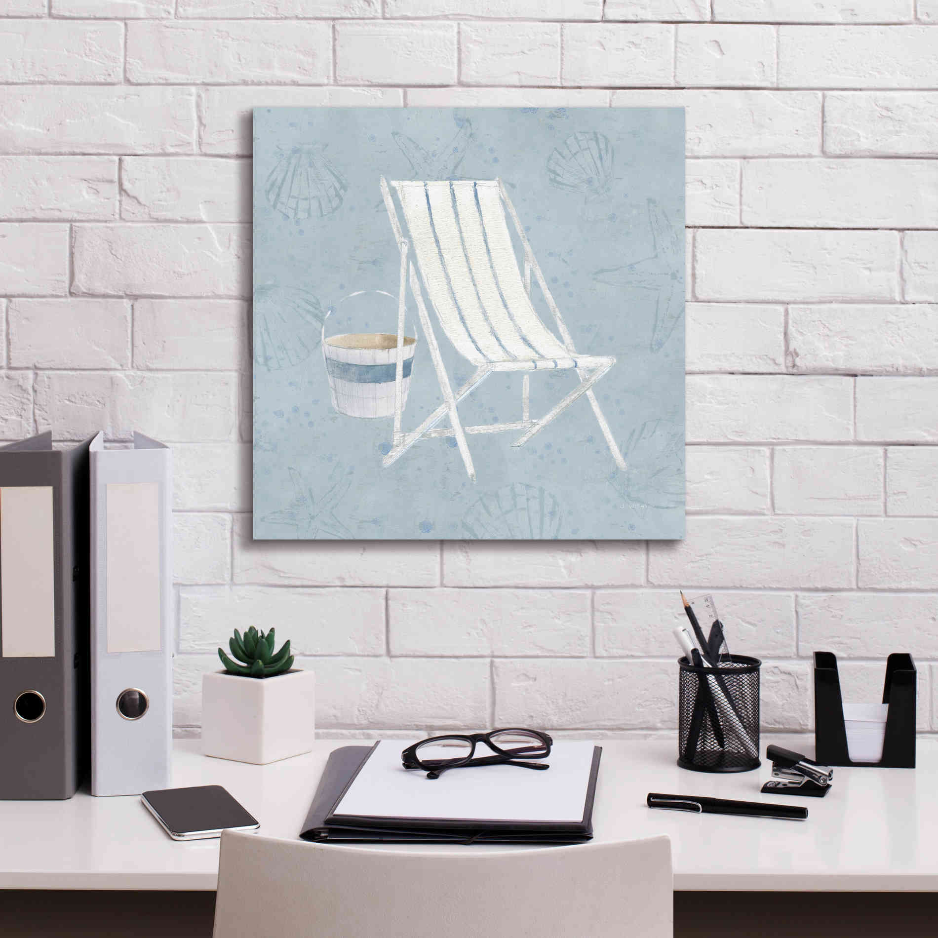 'Serene Seaside III' by James Wiens, Canvas Wall Art,18 x 18