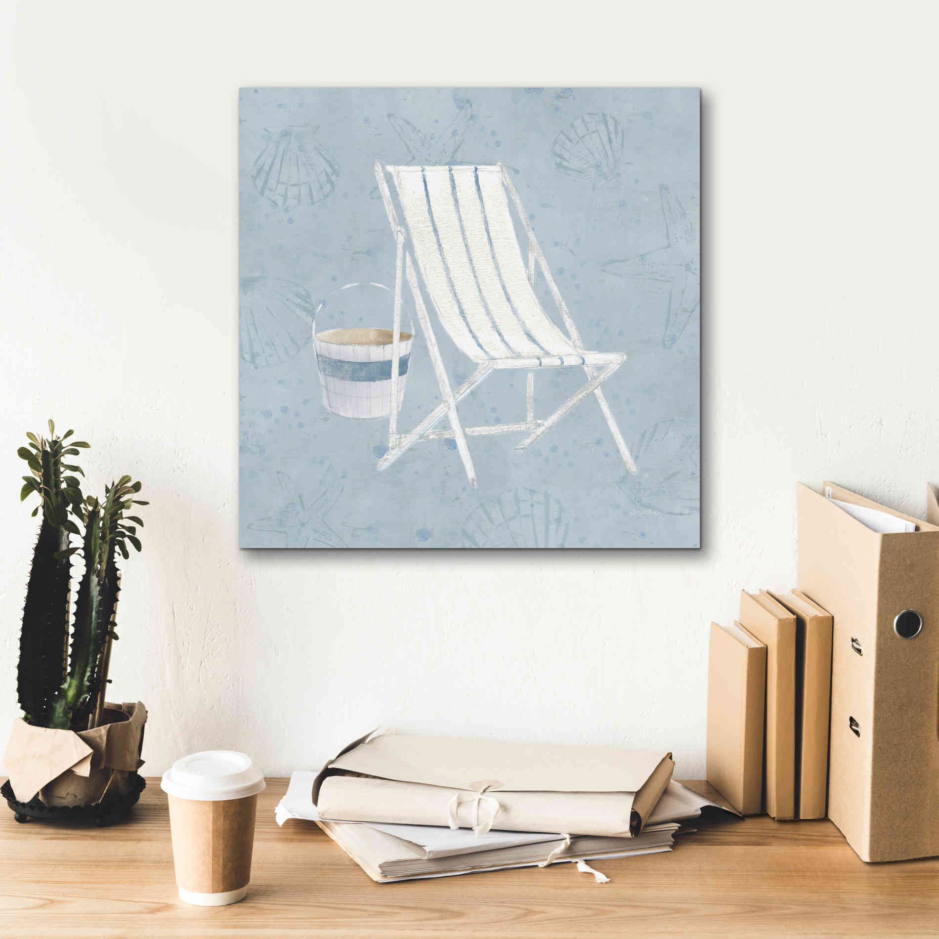 'Serene Seaside III' by James Wiens, Canvas Wall Art,18 x 18