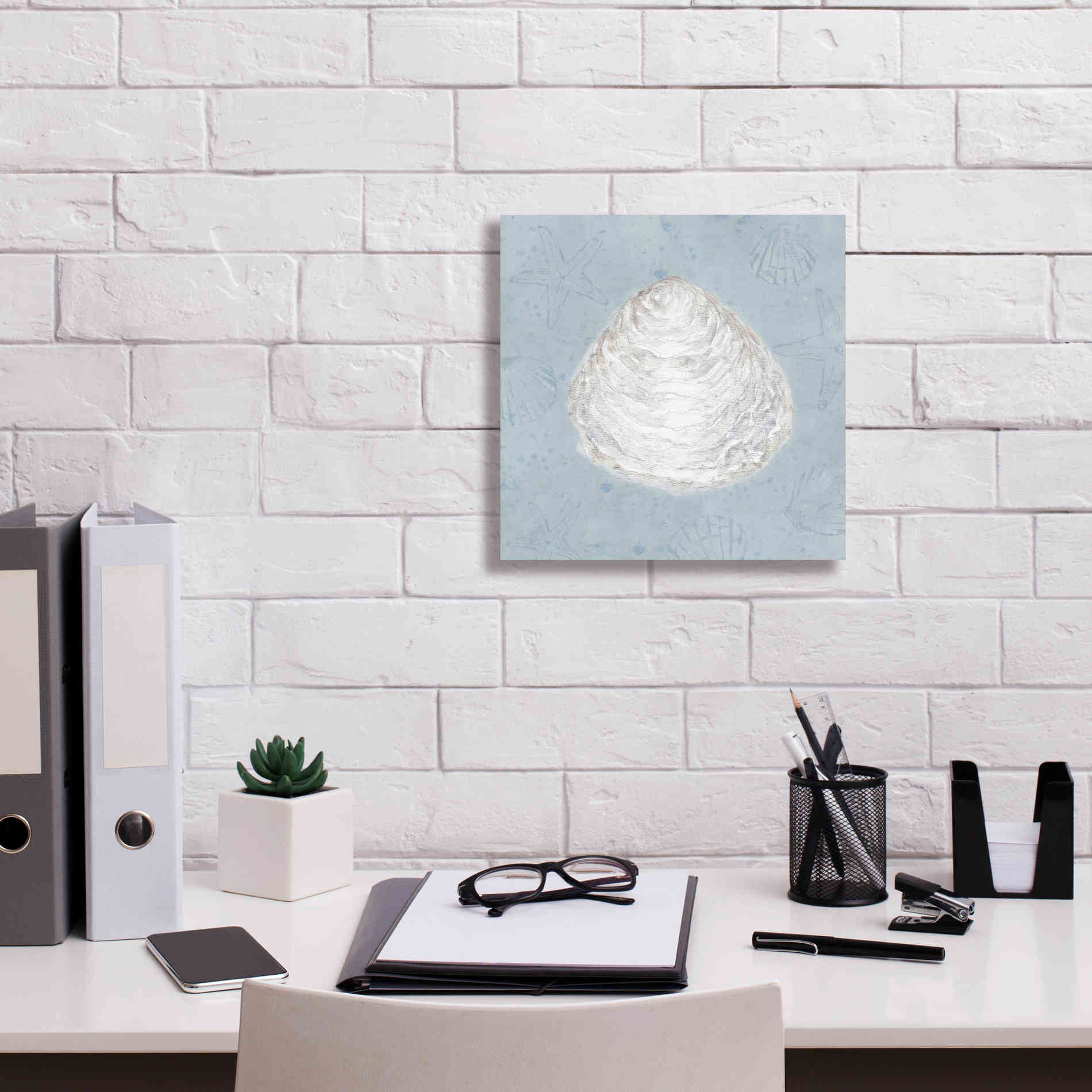 'Serene Shells I' by James Wiens, Canvas Wall Art,12 x 12