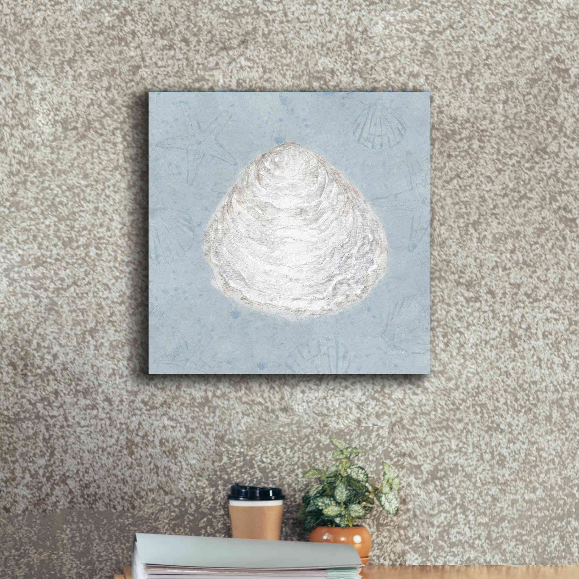 'Serene Shells I' by James Wiens, Canvas Wall Art,18 x 18