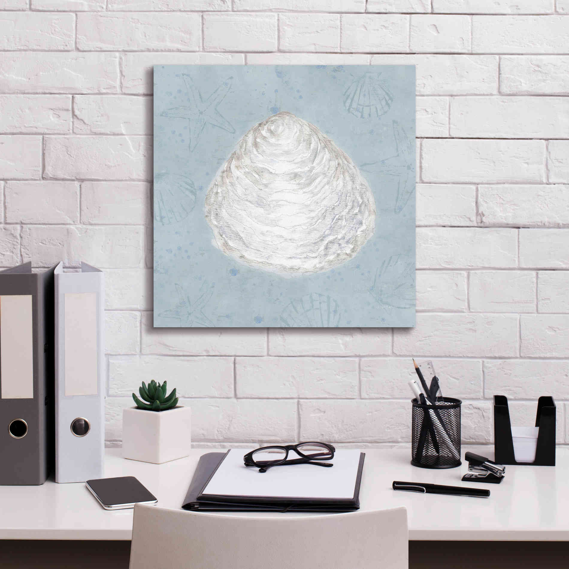 'Serene Shells I' by James Wiens, Canvas Wall Art,18 x 18