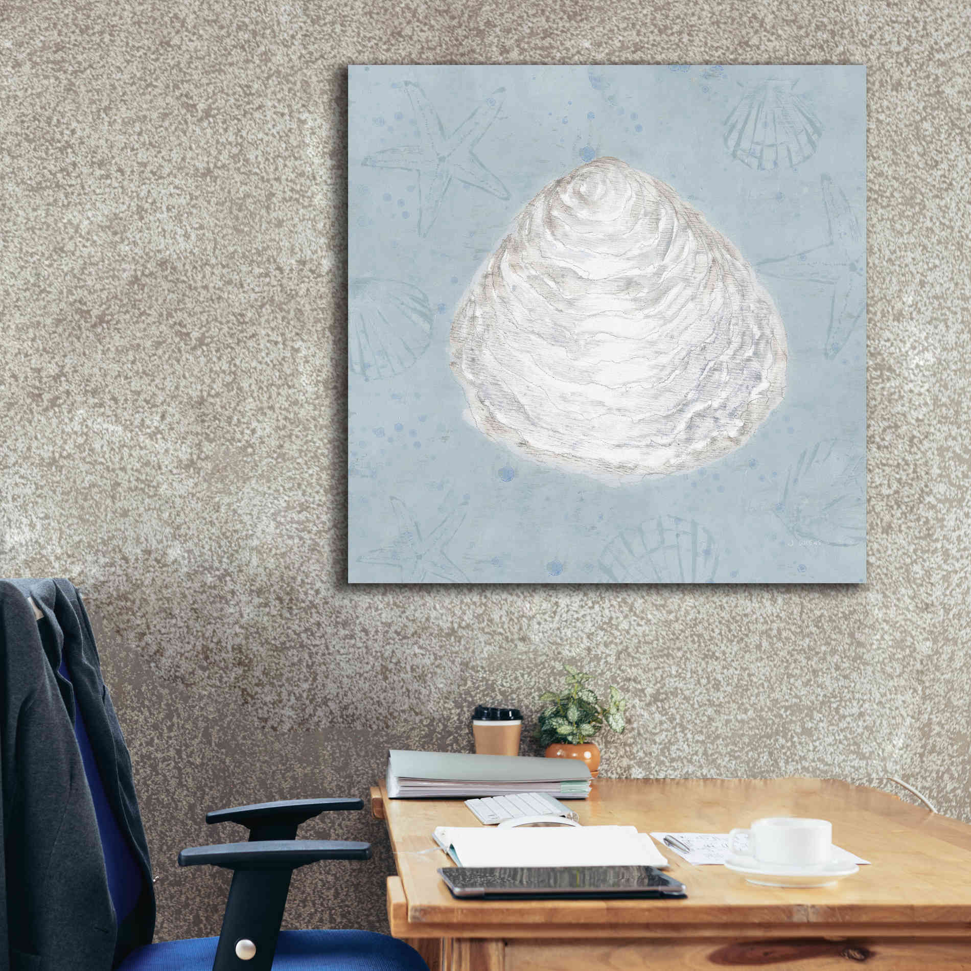 'Serene Shells I' by James Wiens, Canvas Wall Art,37 x 37