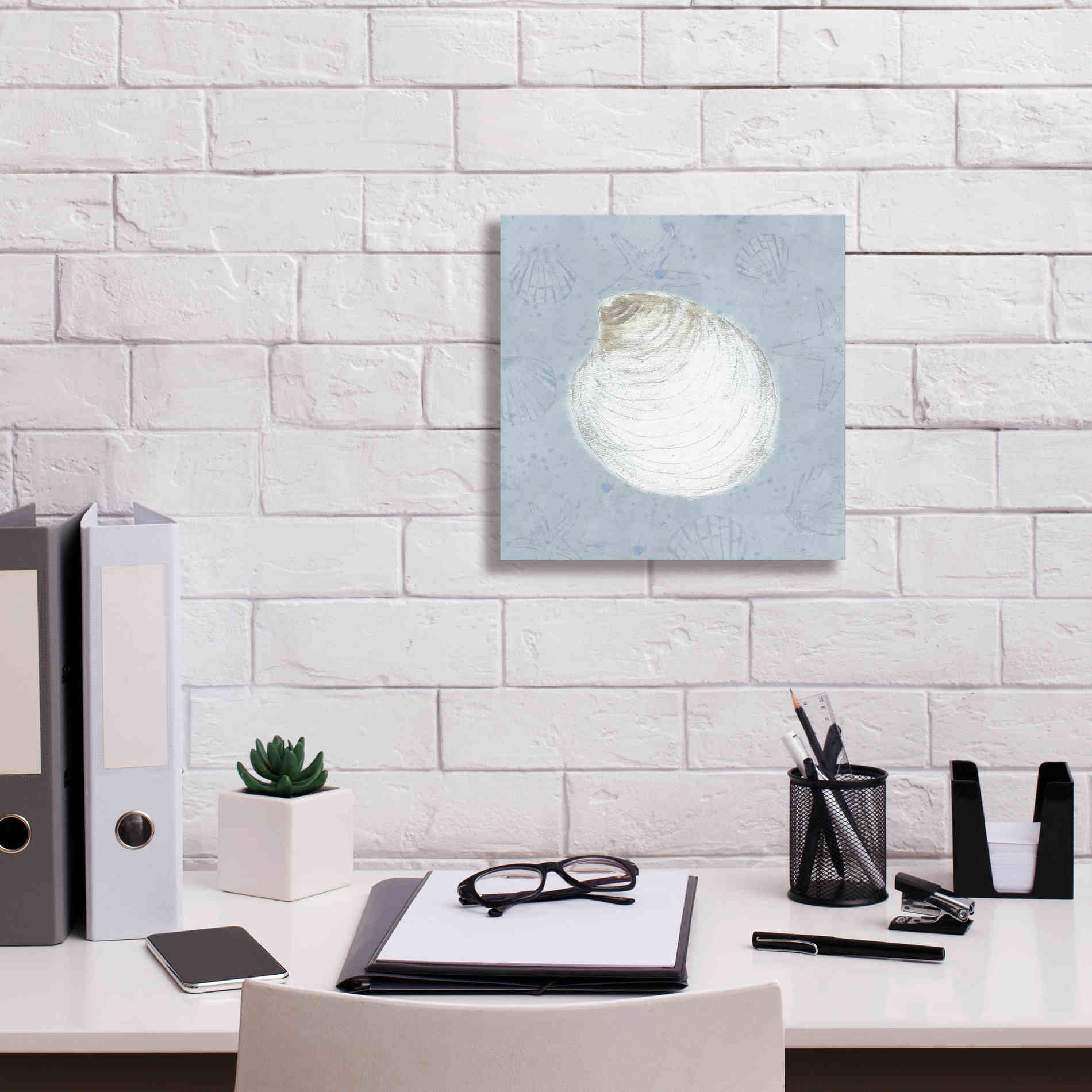 'Serene Shells II' by James Wiens, Canvas Wall Art,12 x 12