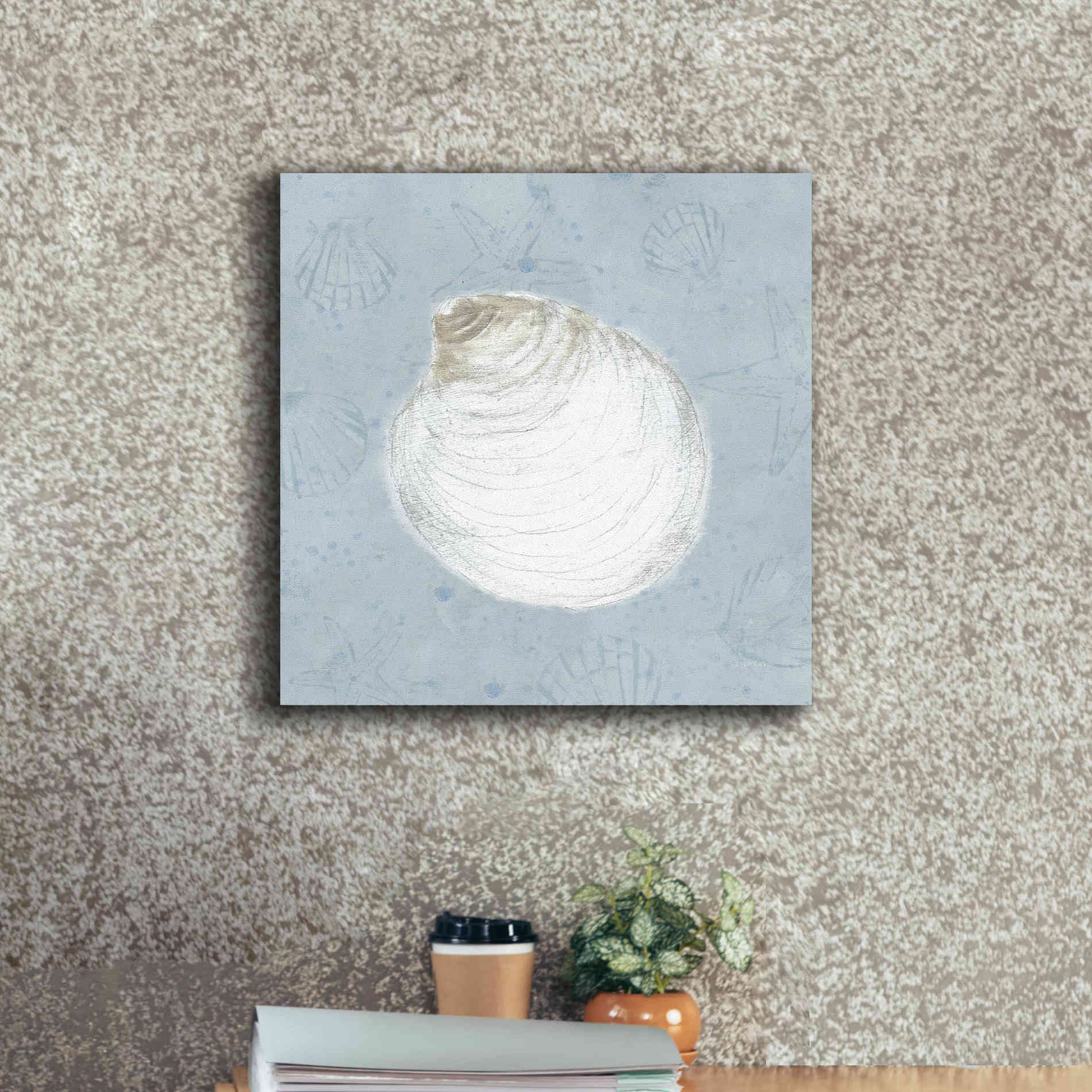 'Serene Shells II' by James Wiens, Canvas Wall Art,18 x 18