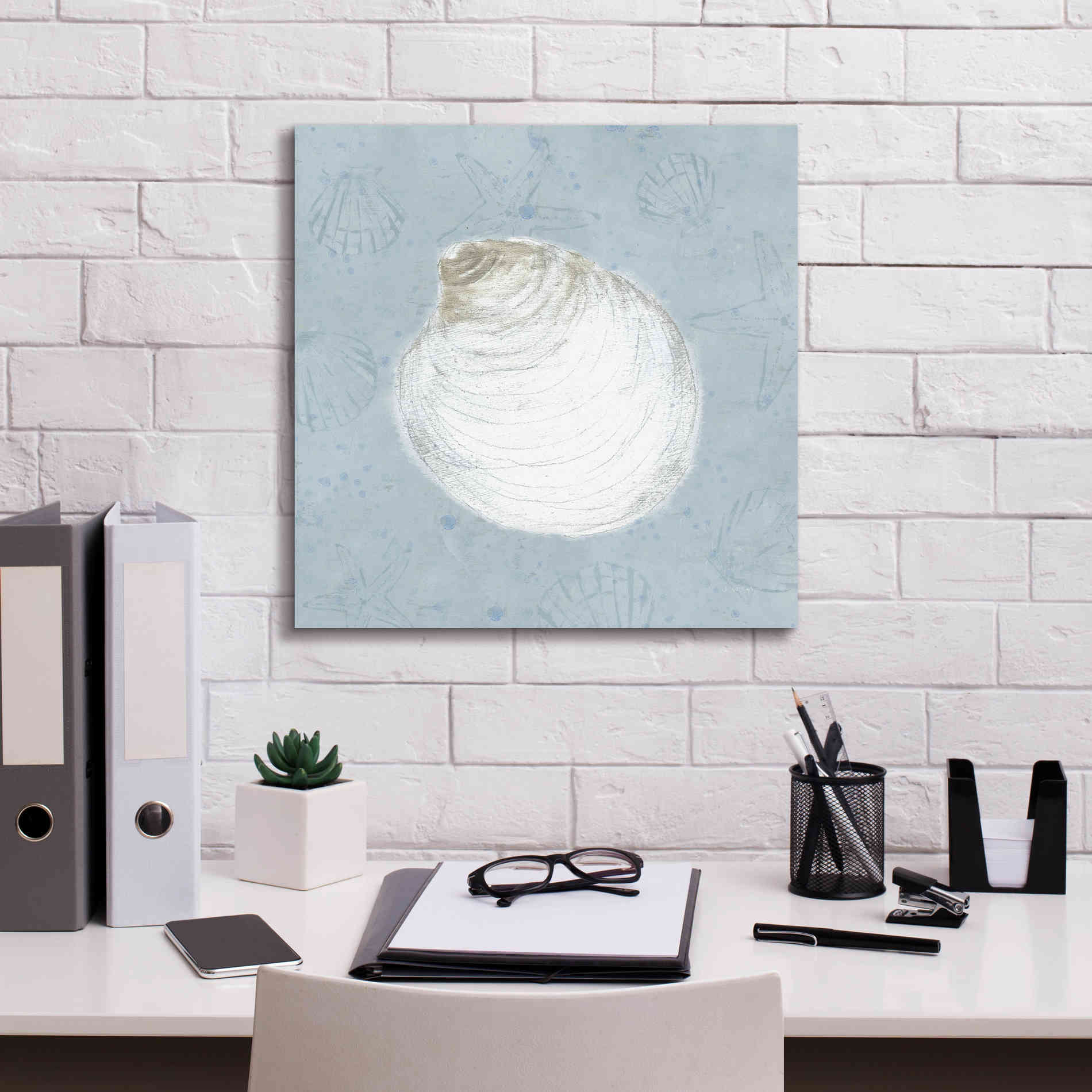 'Serene Shells II' by James Wiens, Canvas Wall Art,18 x 18