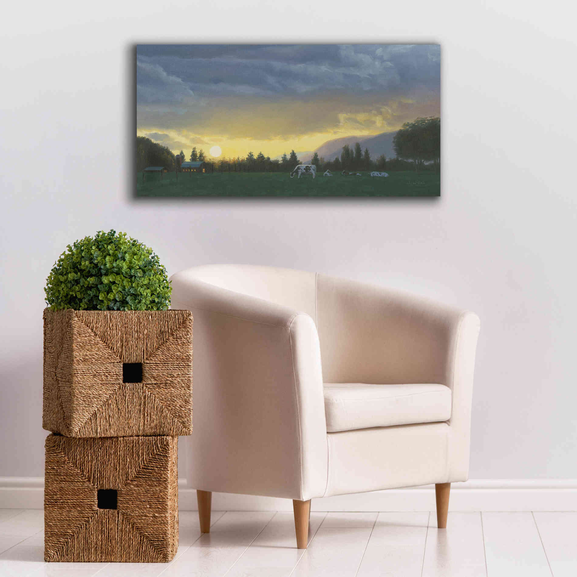 'Farm Life II' by James Wiens, Canvas Wall Art,40 x 20