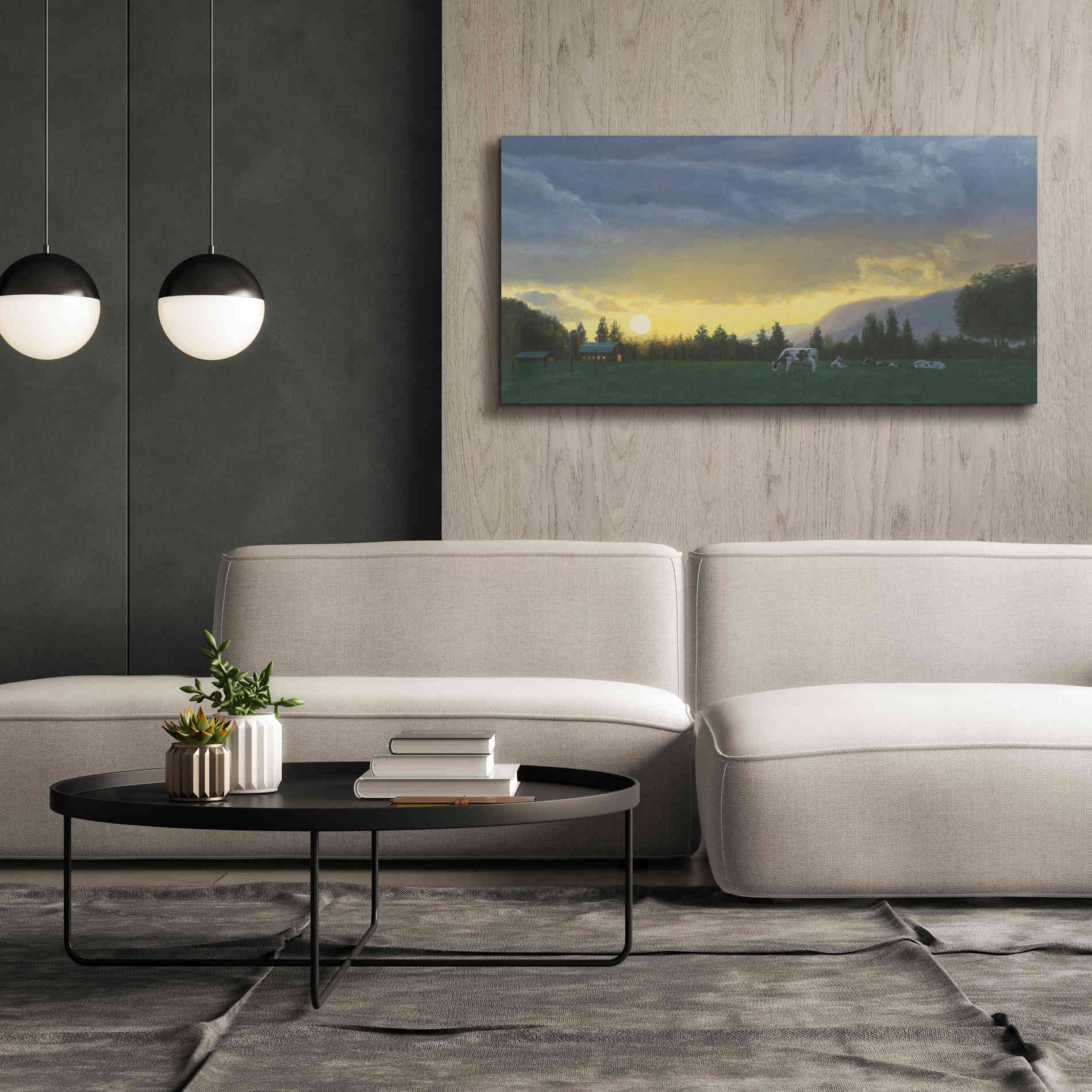 'Farm Life II' by James Wiens, Canvas Wall Art,60 x 30