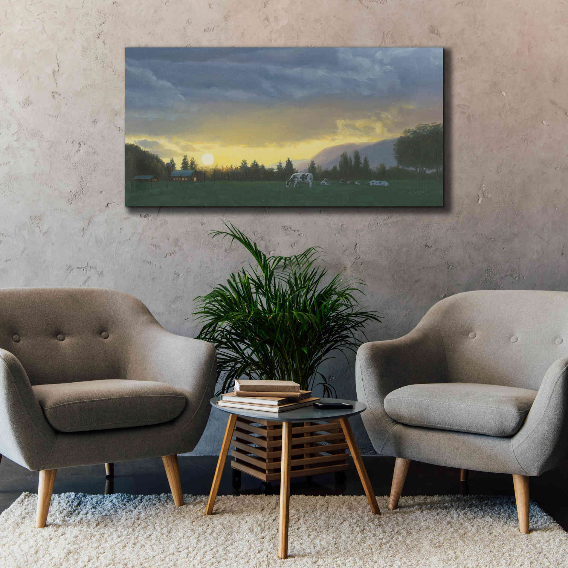 'Farm Life II' by James Wiens, Canvas Wall Art,60 x 30