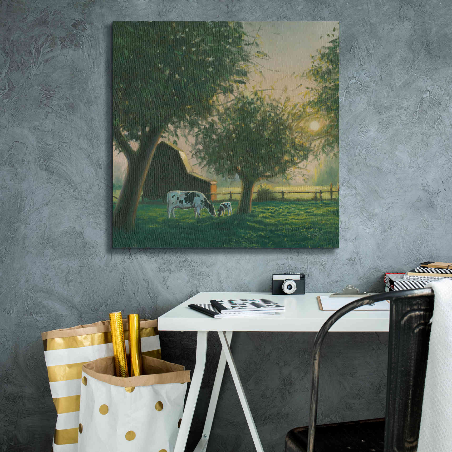 'Farm Life IV' by James Wiens, Canvas Wall Art,26 x 26