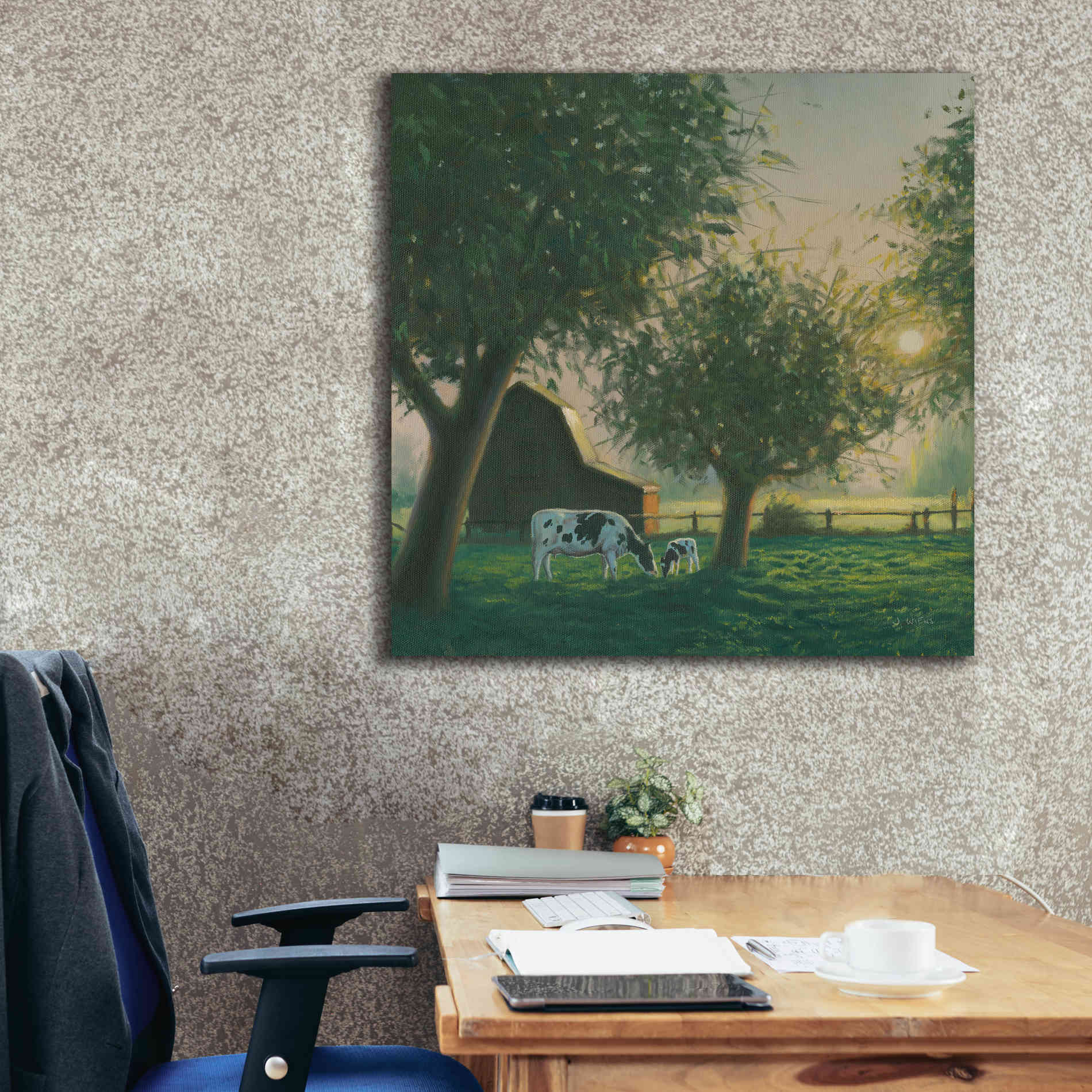 'Farm Life IV' by James Wiens, Canvas Wall Art,37 x 37