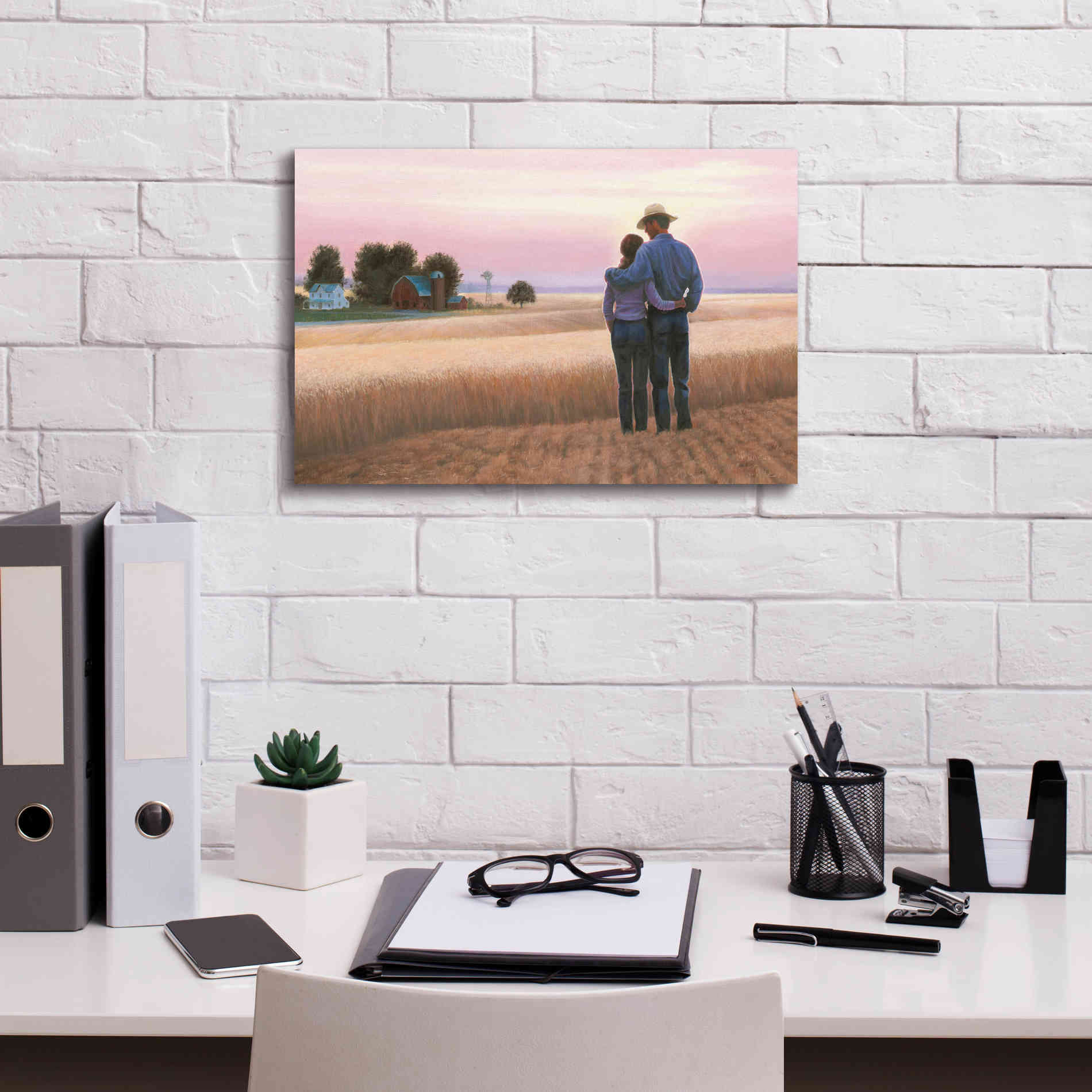 'Family Farm' by James Wiens, Canvas Wall Art,18 x 12