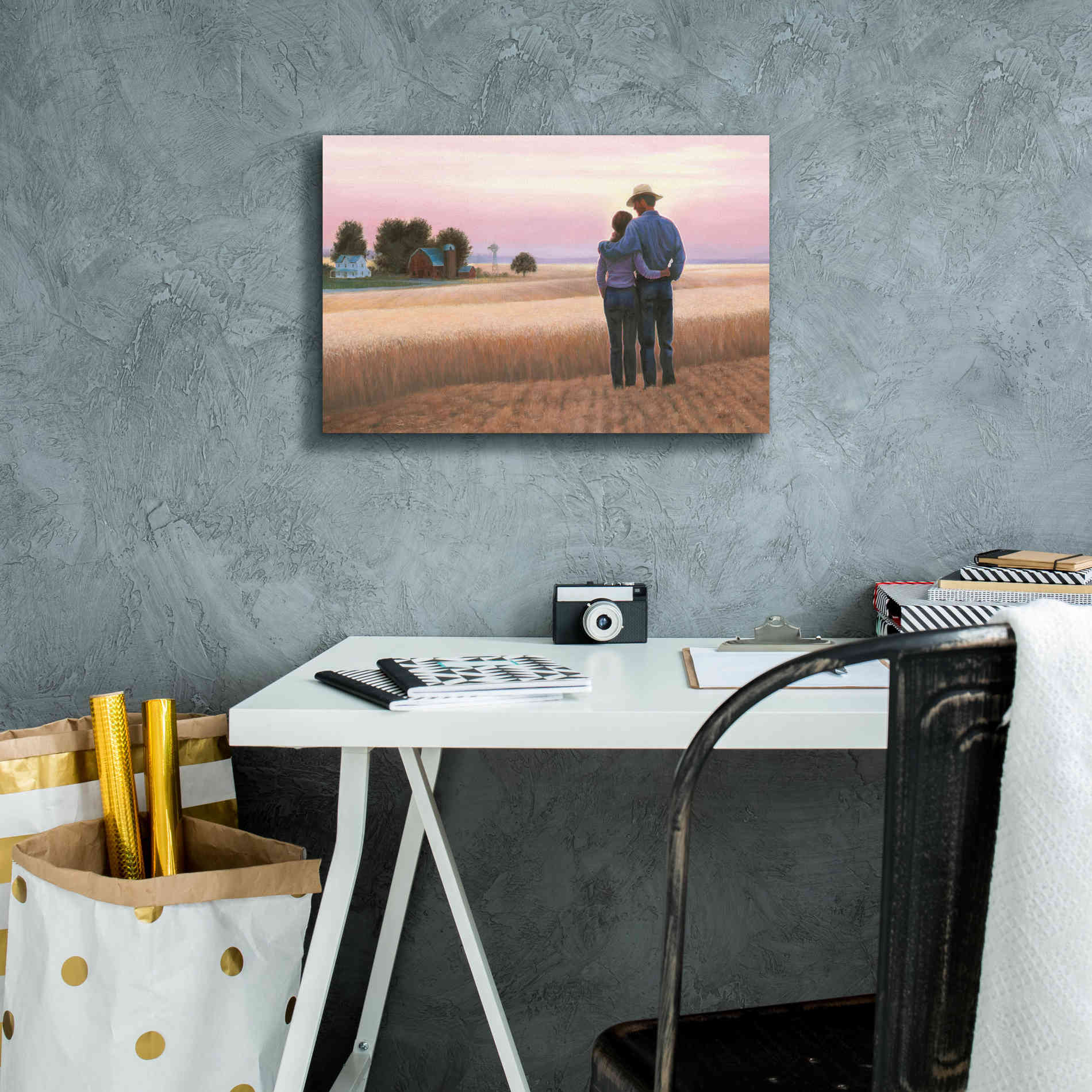 'Family Farm' by James Wiens, Canvas Wall Art,18 x 12