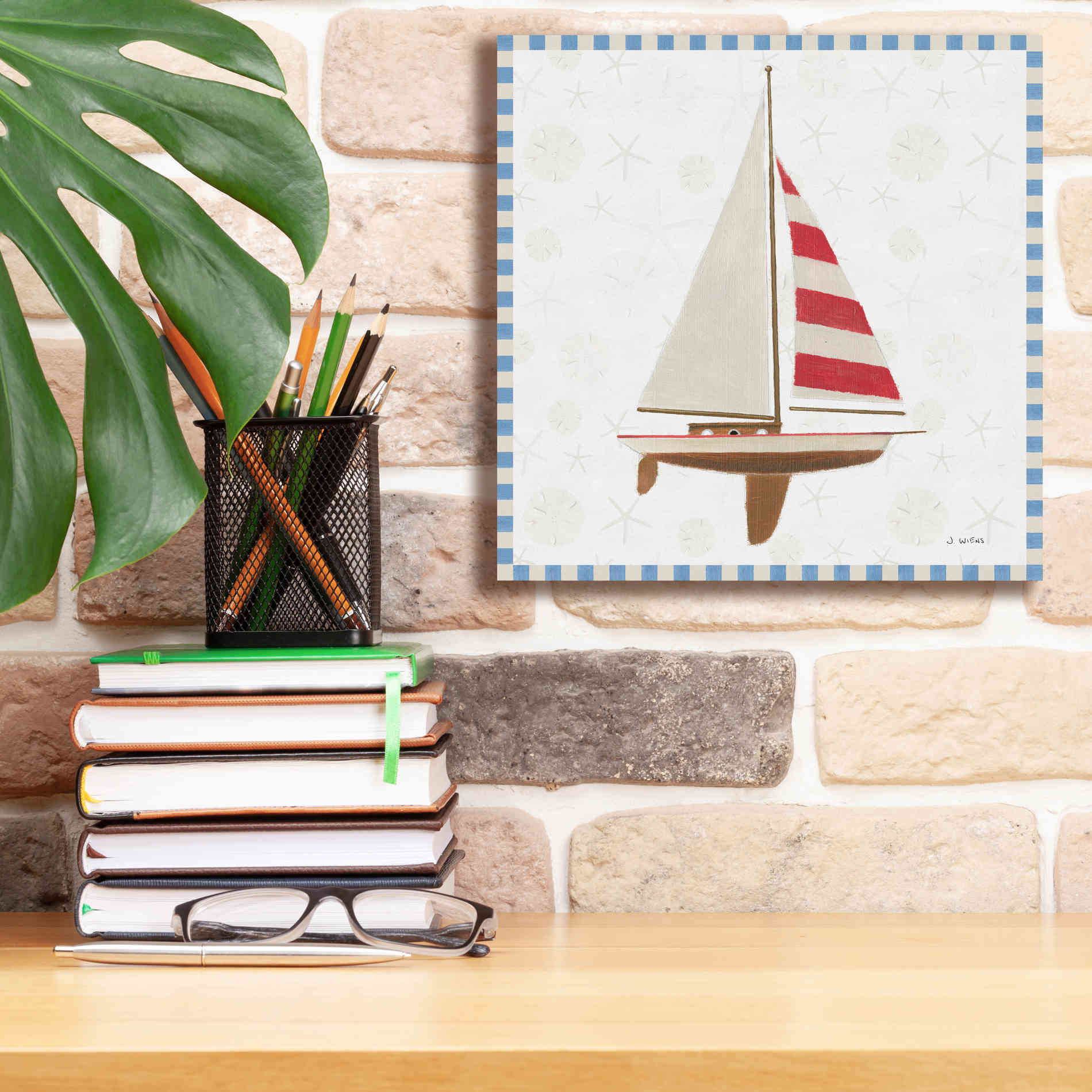 'Beach Days IV' by James Wiens, Canvas Wall Art,12 x 12