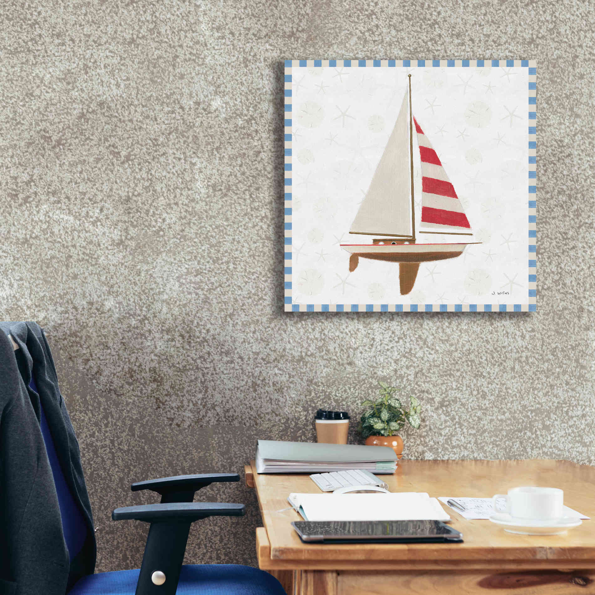 'Beach Days IV' by James Wiens, Canvas Wall Art,26 x 26