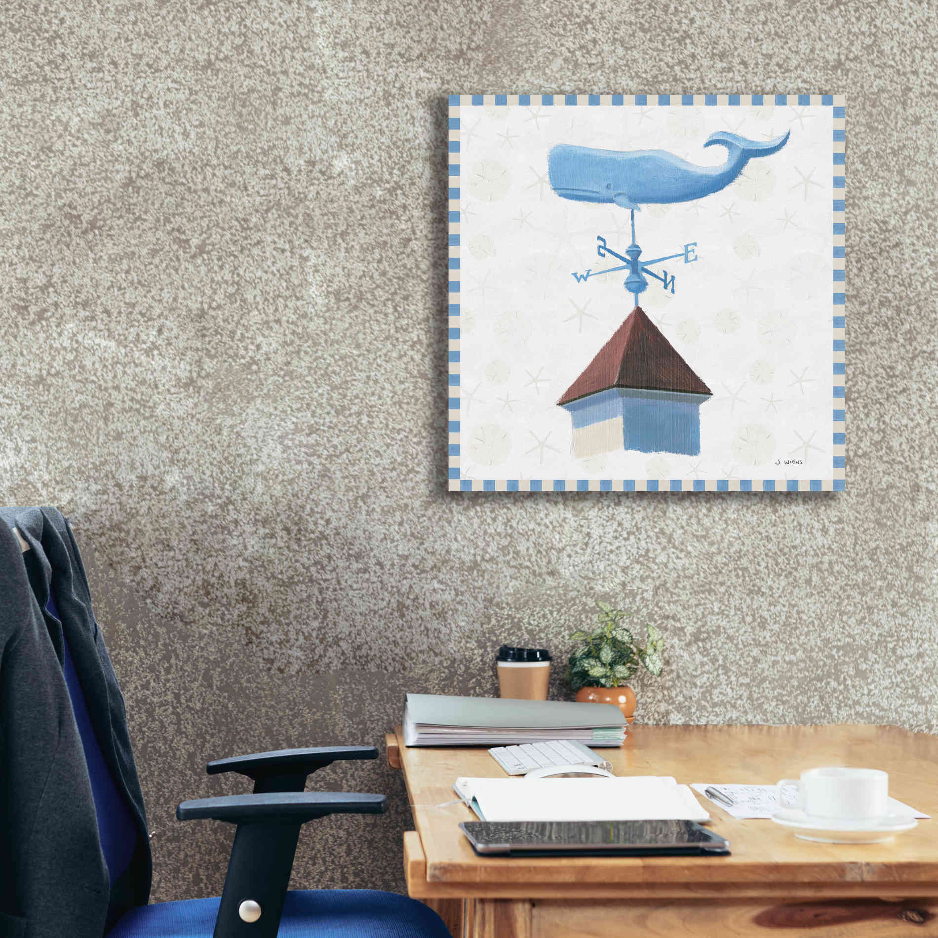 'Beach Days V' by James Wiens, Canvas Wall Art,26 x 26