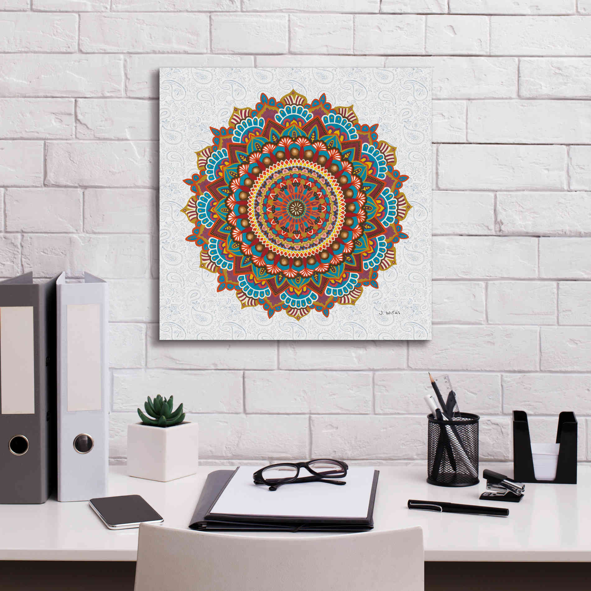 'Mandala Dream' by James Wiens, Canvas Wall Art,18 x 18