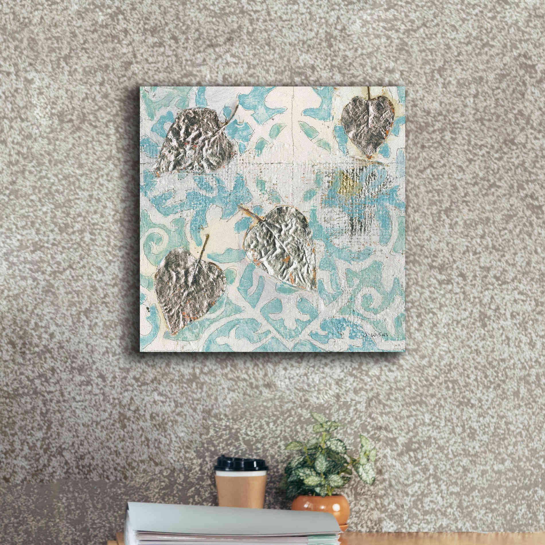 'Gracefully Blue I' by James Wiens, Canvas Wall Art,18 x 18