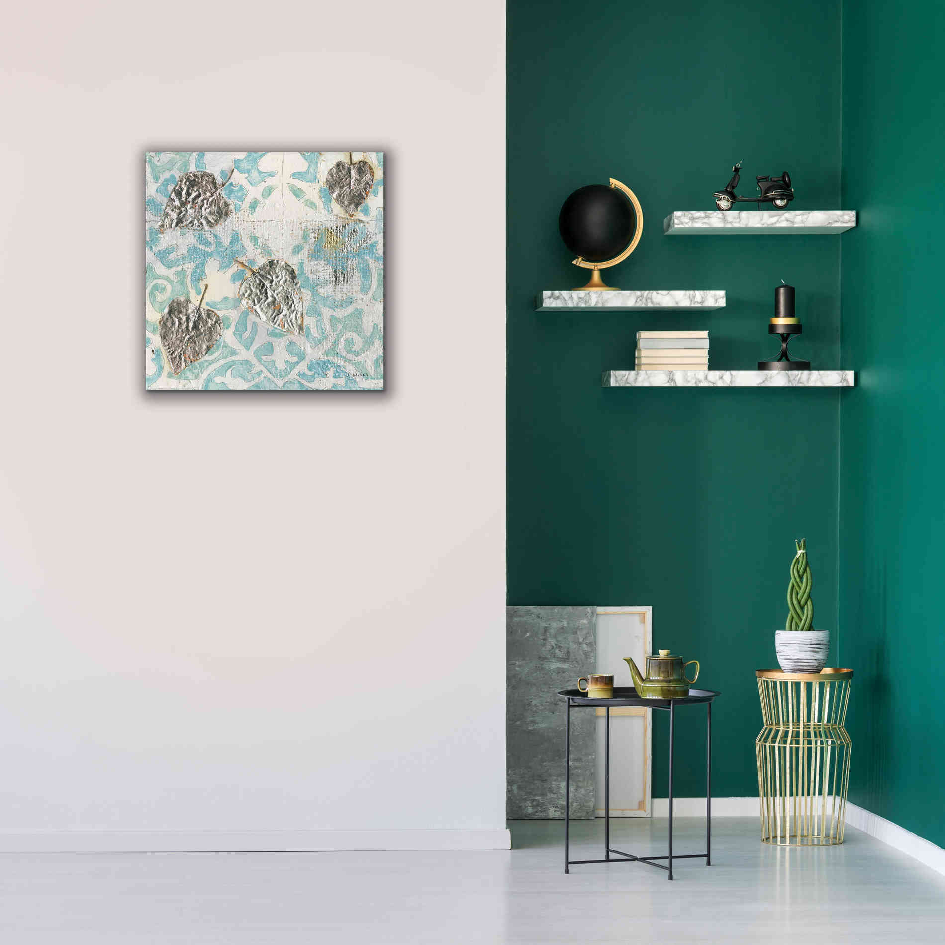 'Gracefully Blue I' by James Wiens, Canvas Wall Art,26 x 26