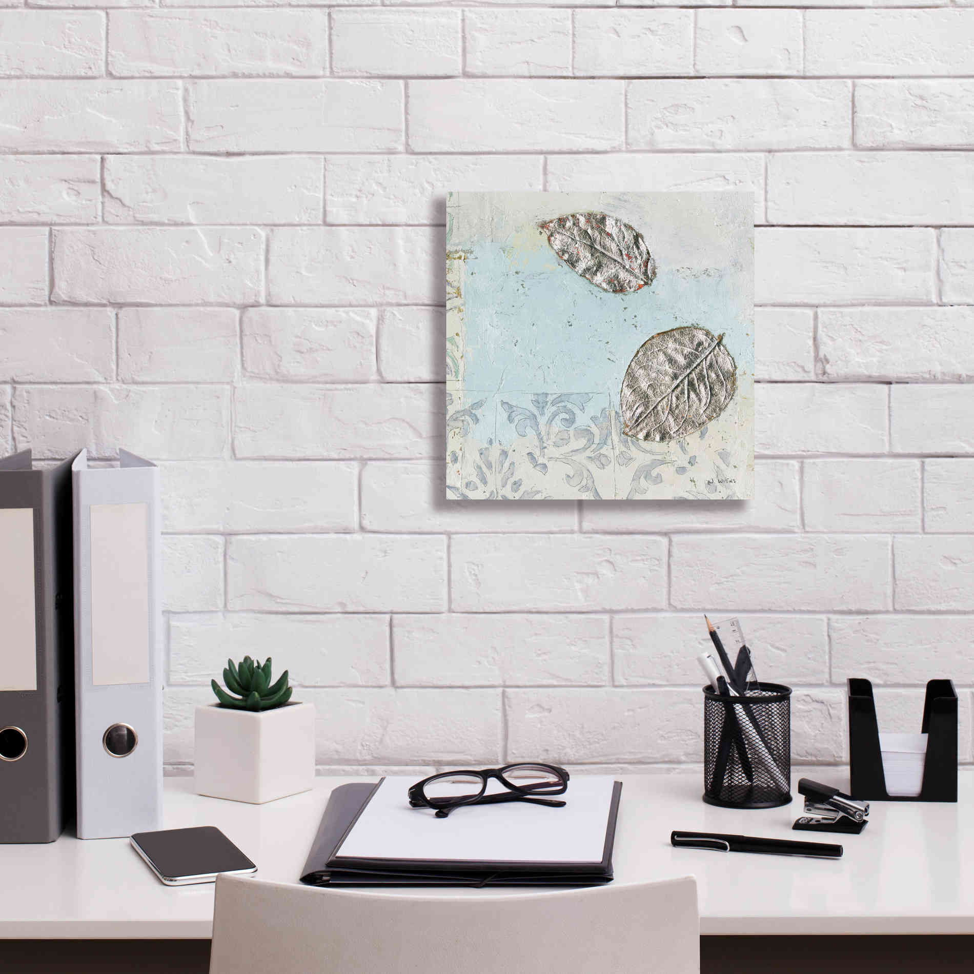 'Gracefully Blue II' by James Wiens, Canvas Wall Art,12 x 12