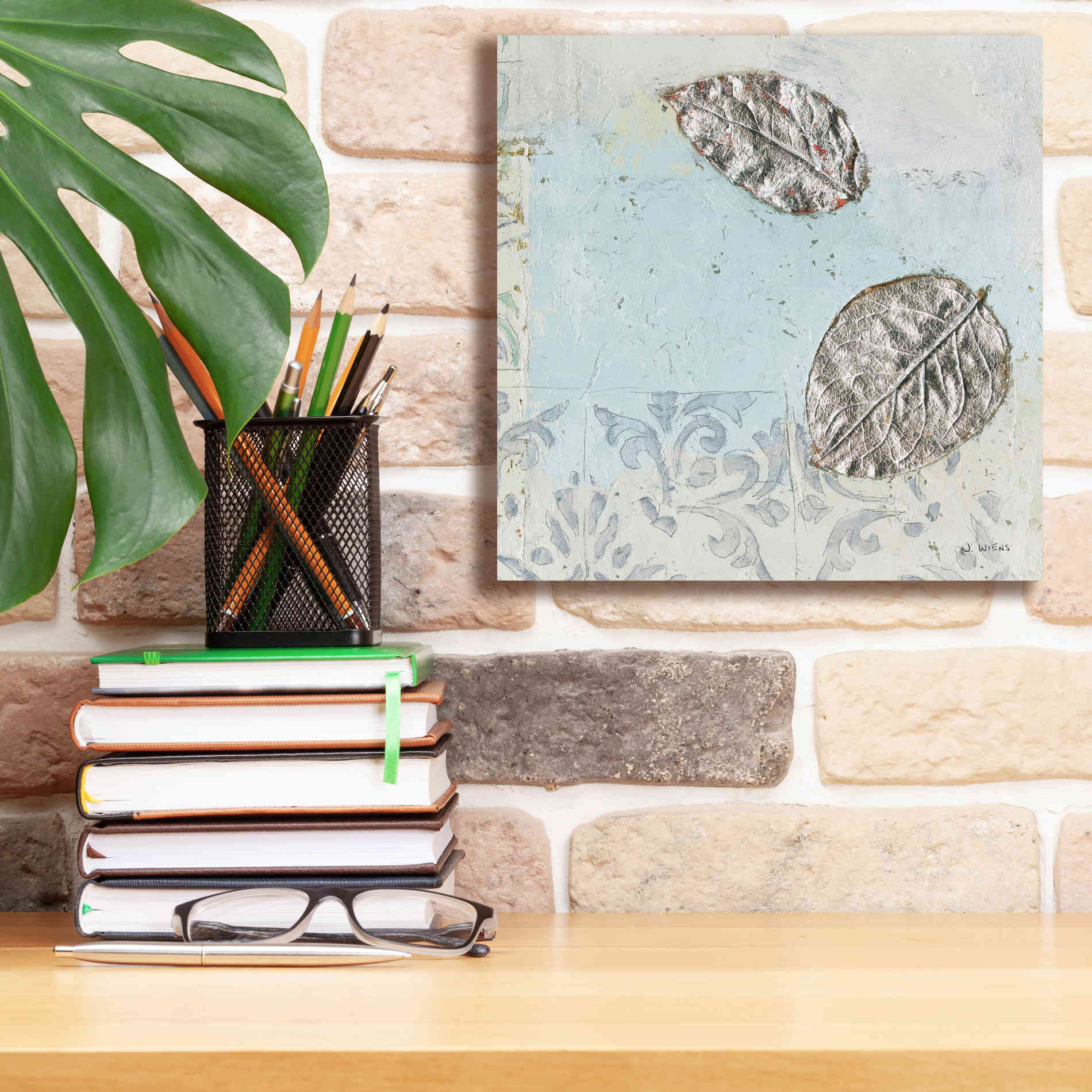 'Gracefully Blue II' by James Wiens, Canvas Wall Art,12 x 12