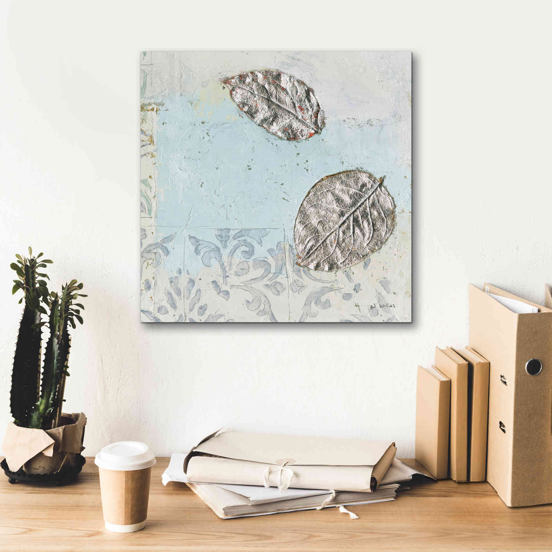 'Gracefully Blue II' by James Wiens, Canvas Wall Art,18 x 18