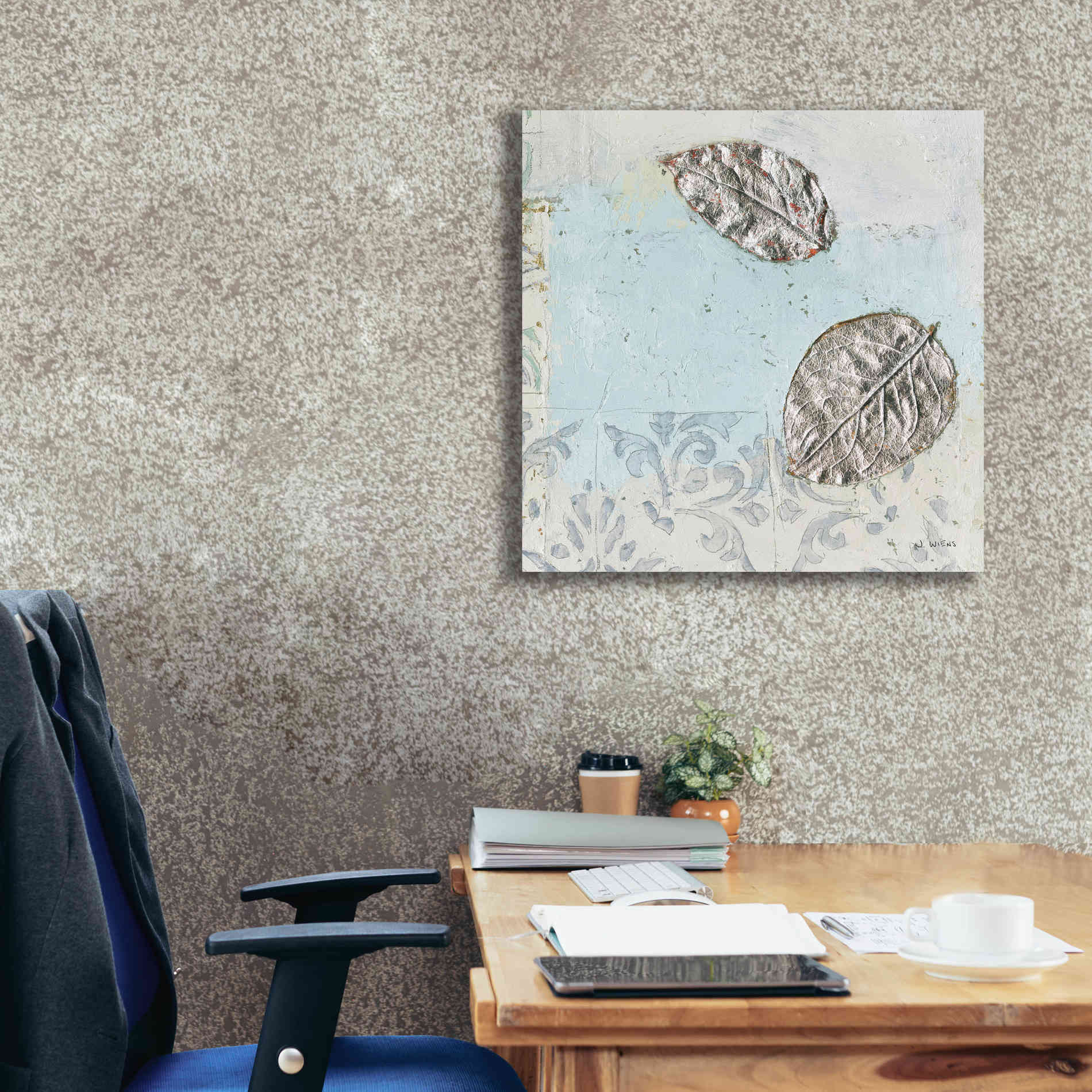 'Gracefully Blue II' by James Wiens, Canvas Wall Art,26 x 26