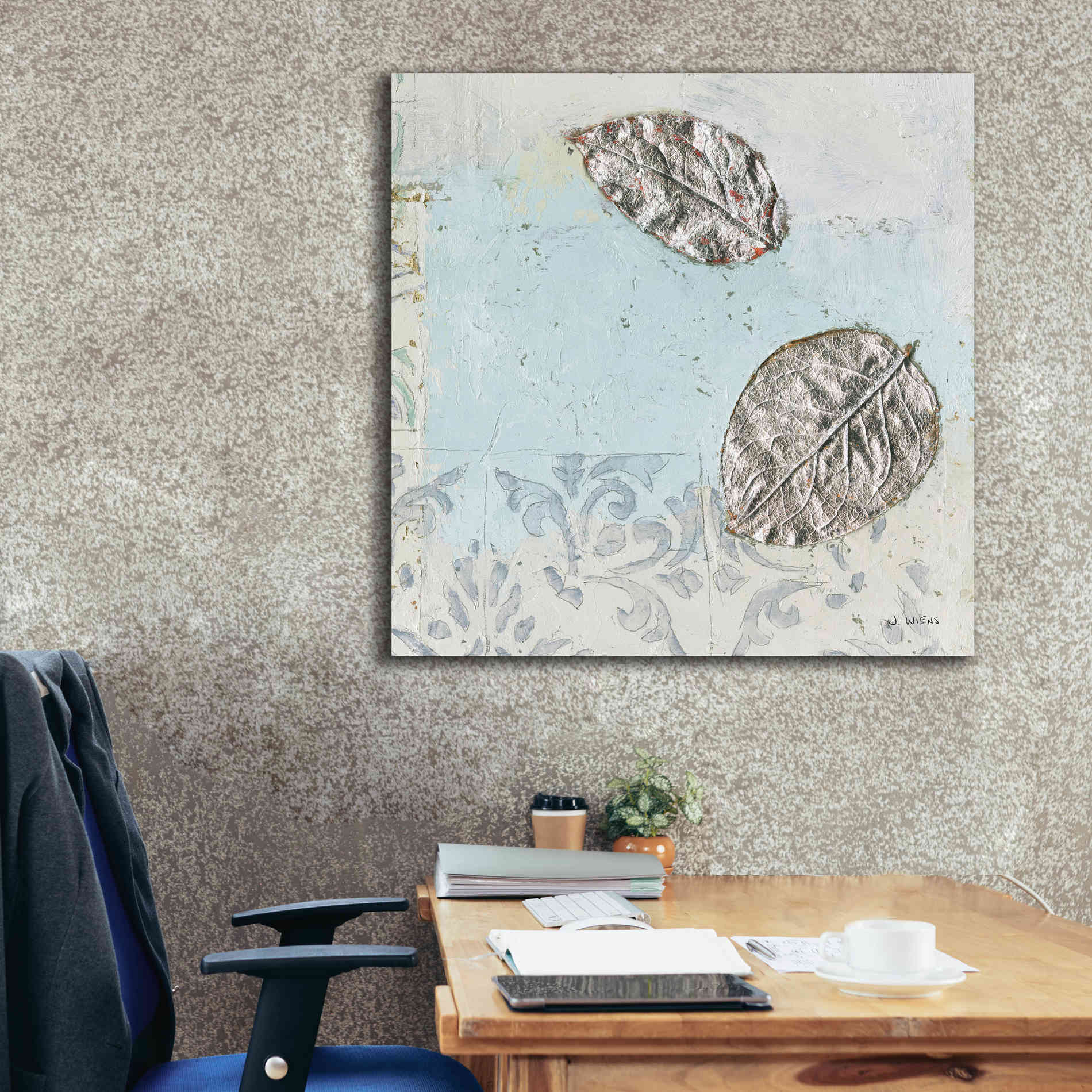 'Gracefully Blue II' by James Wiens, Canvas Wall Art,37 x 37