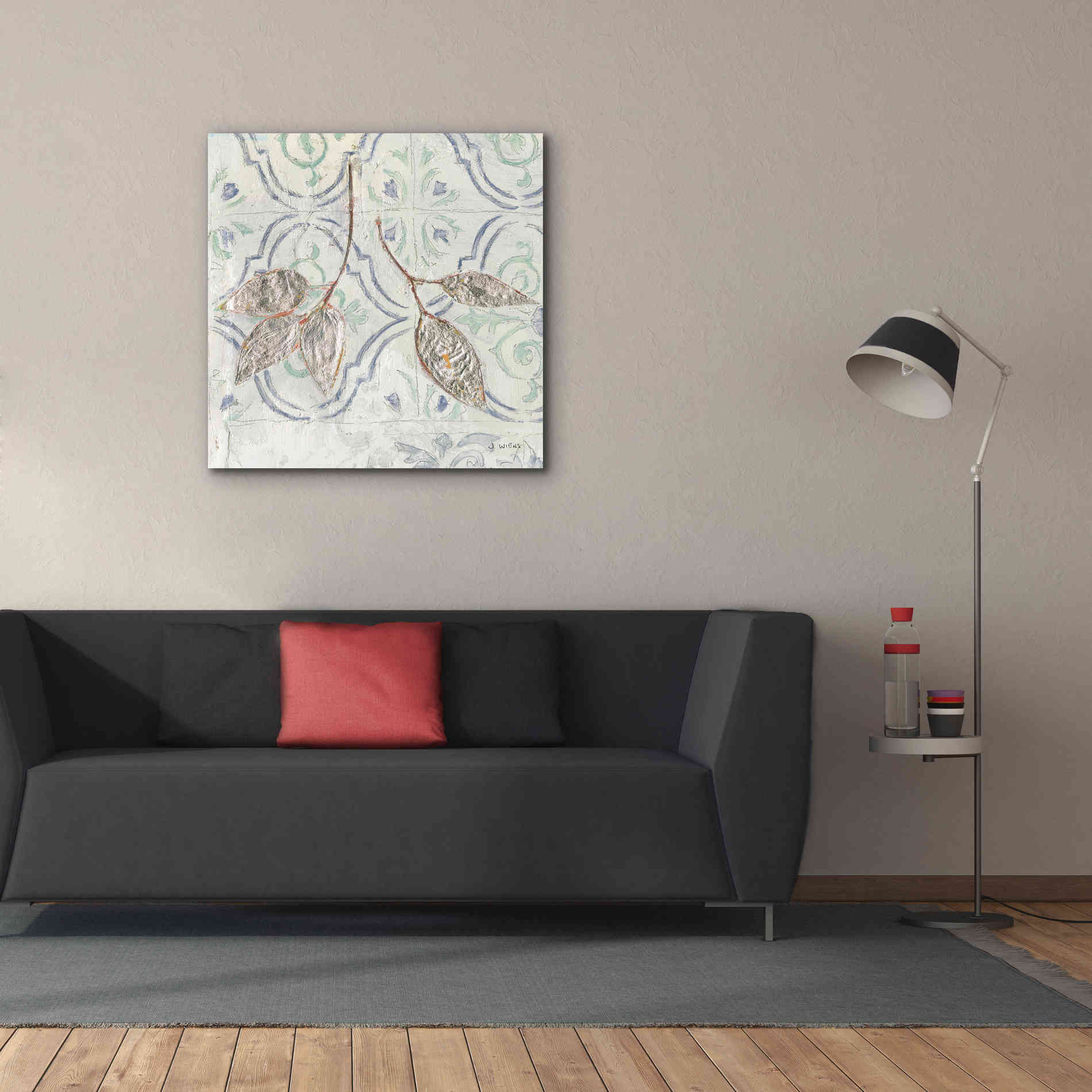 'Gracefully Blue III' by James Wiens, Canvas Wall Art,37 x 37