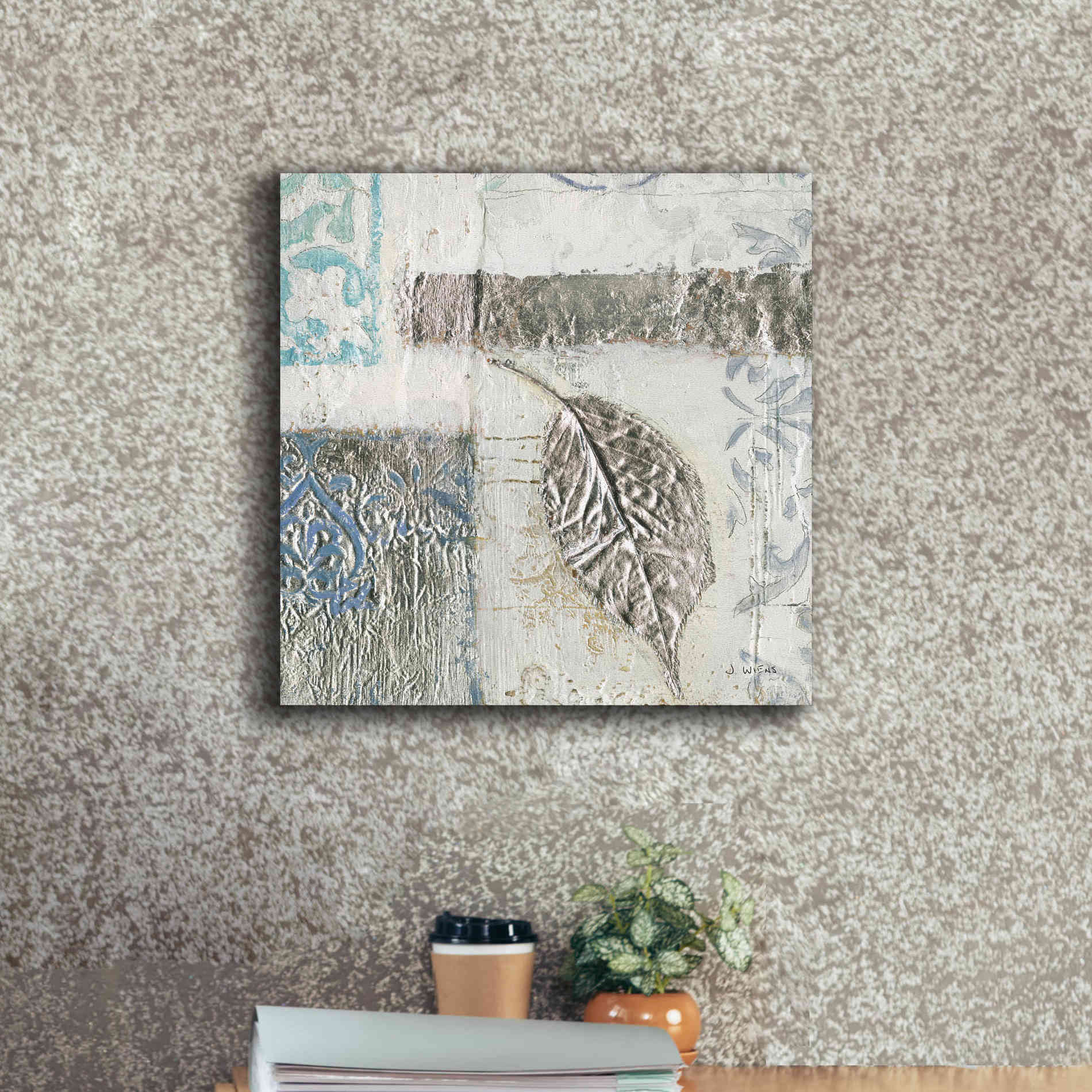 'Gracefully Blue IV' by James Wiens, Canvas Wall Art,18 x 18