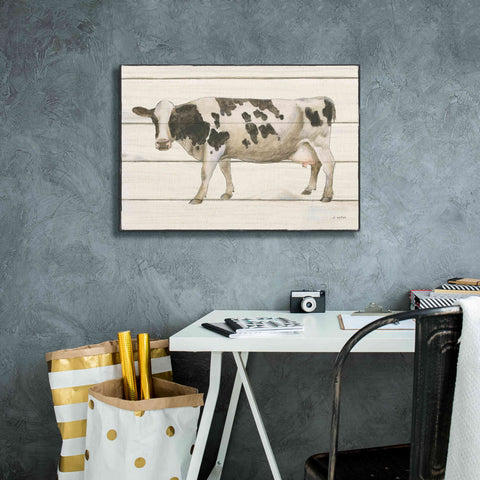 Image of 'Country Cow VI' by James Wiens, Canvas Wall Art,26 x 18