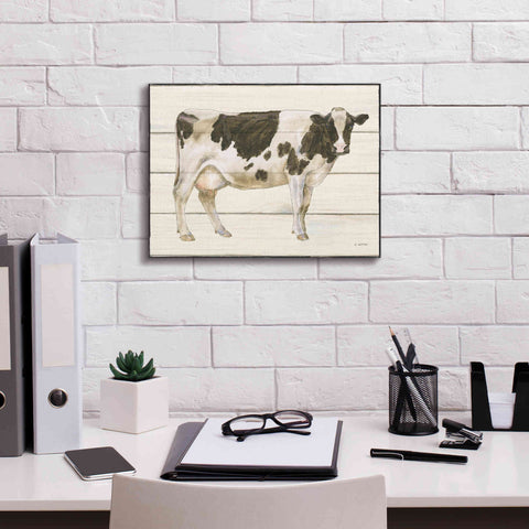 Image of 'Country Cow VII' by James Wiens, Canvas Wall Art,16 x 12