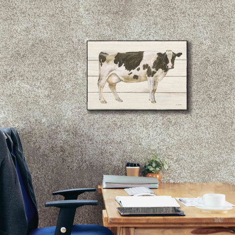 Image of 'Country Cow VII' by James Wiens, Canvas Wall Art,26 x 18