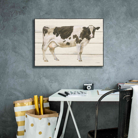 Image of 'Country Cow VII' by James Wiens, Canvas Wall Art,26 x 18