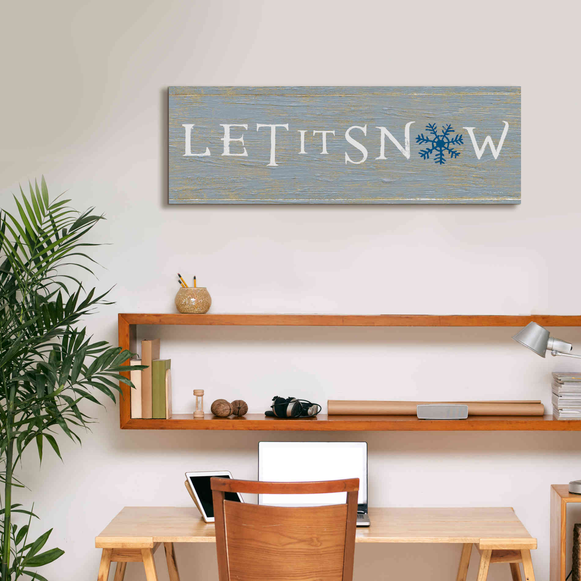 'Christmas Affinity I Grey' by James Wiens, Canvas Wall Art,36 x 12