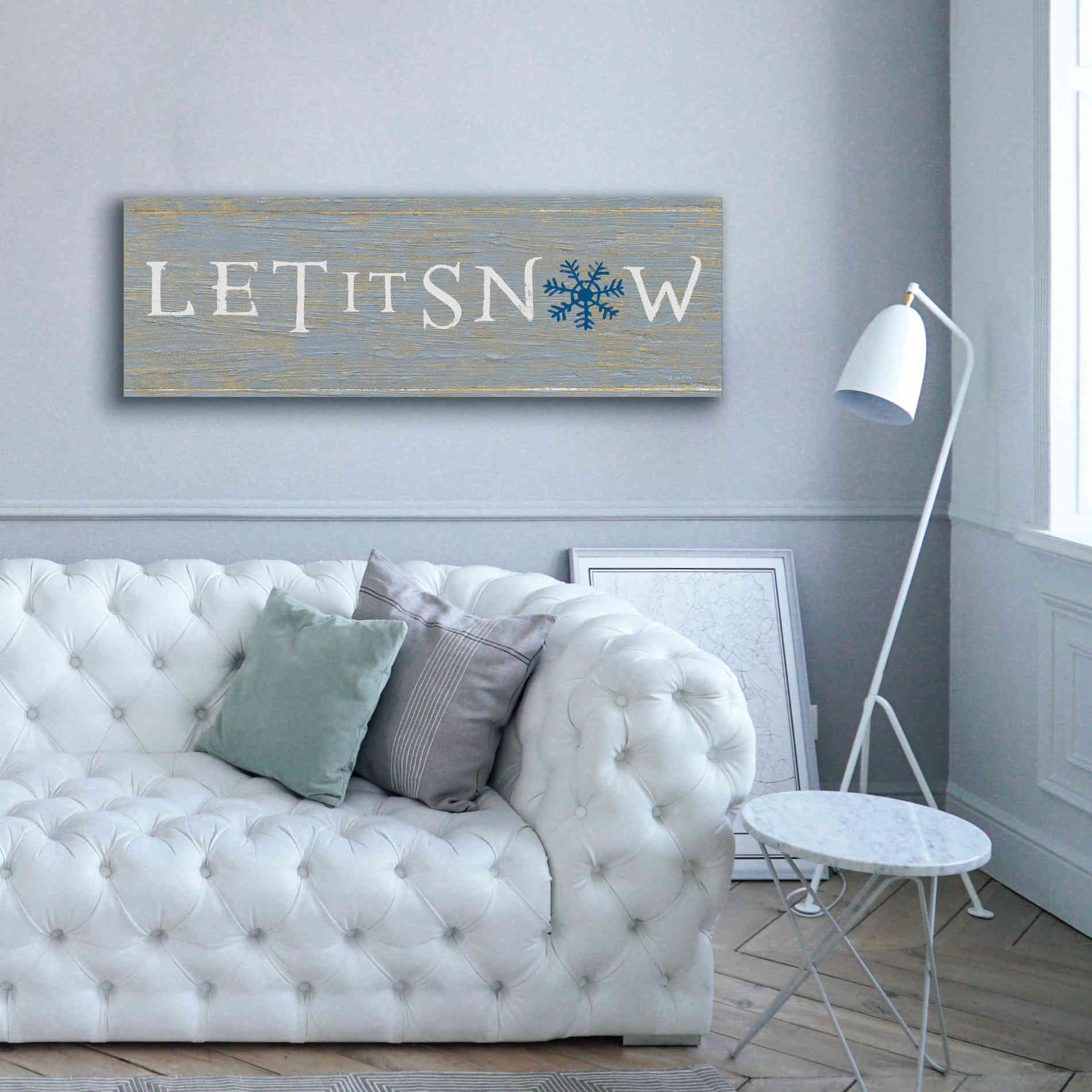 'Christmas Affinity I Grey' by James Wiens, Canvas Wall Art,60 x 20