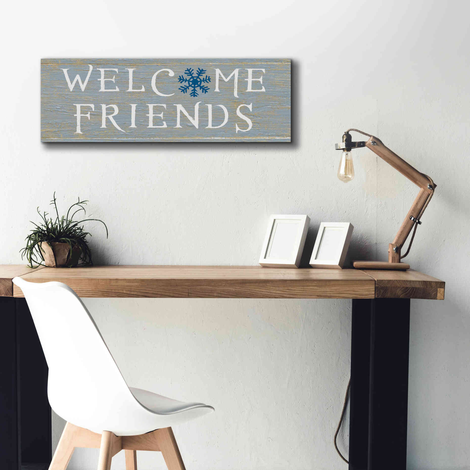 'Christmas Affinity II Grey' by James Wiens, Canvas Wall Art,36 x 12