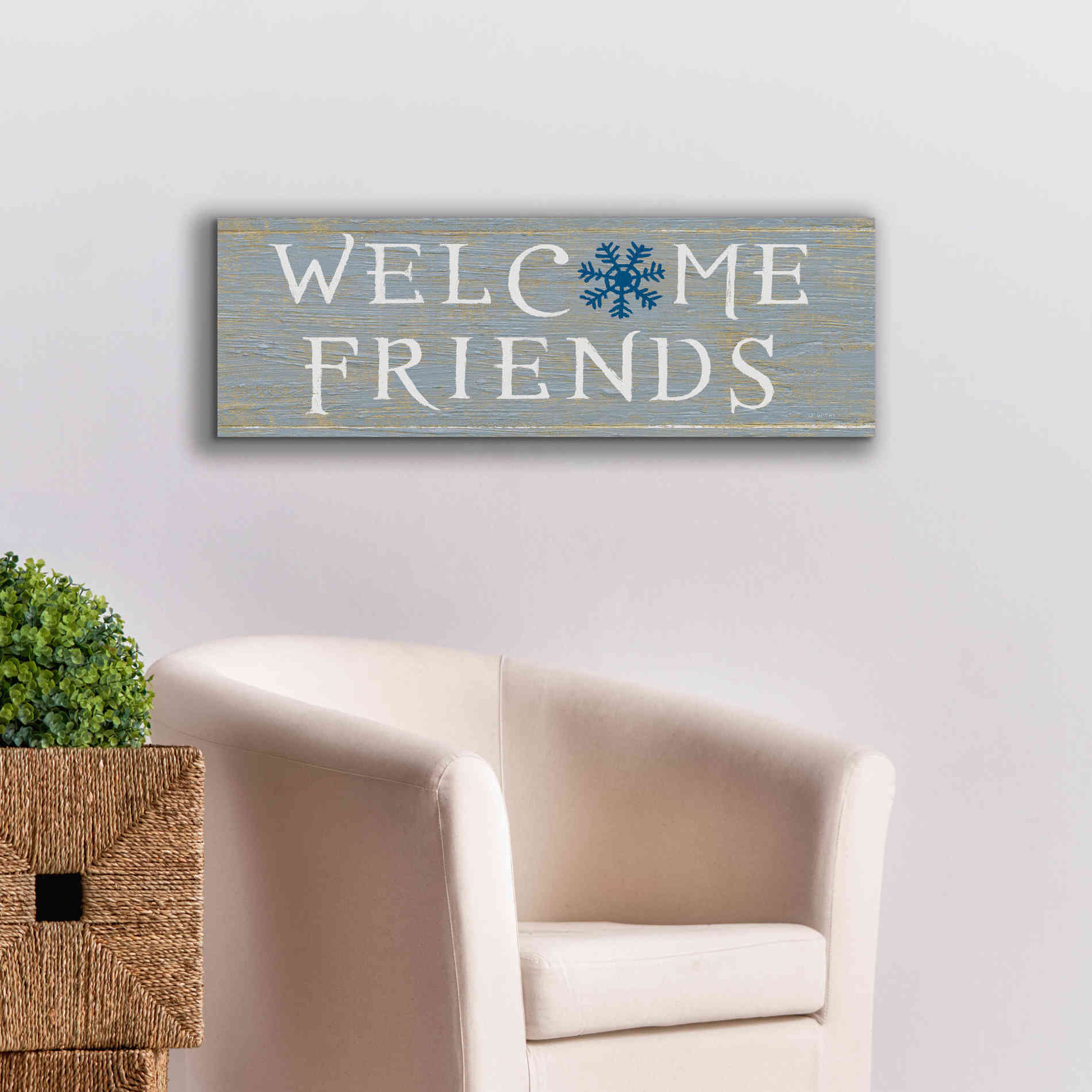 'Christmas Affinity II Grey' by James Wiens, Canvas Wall Art,36 x 12