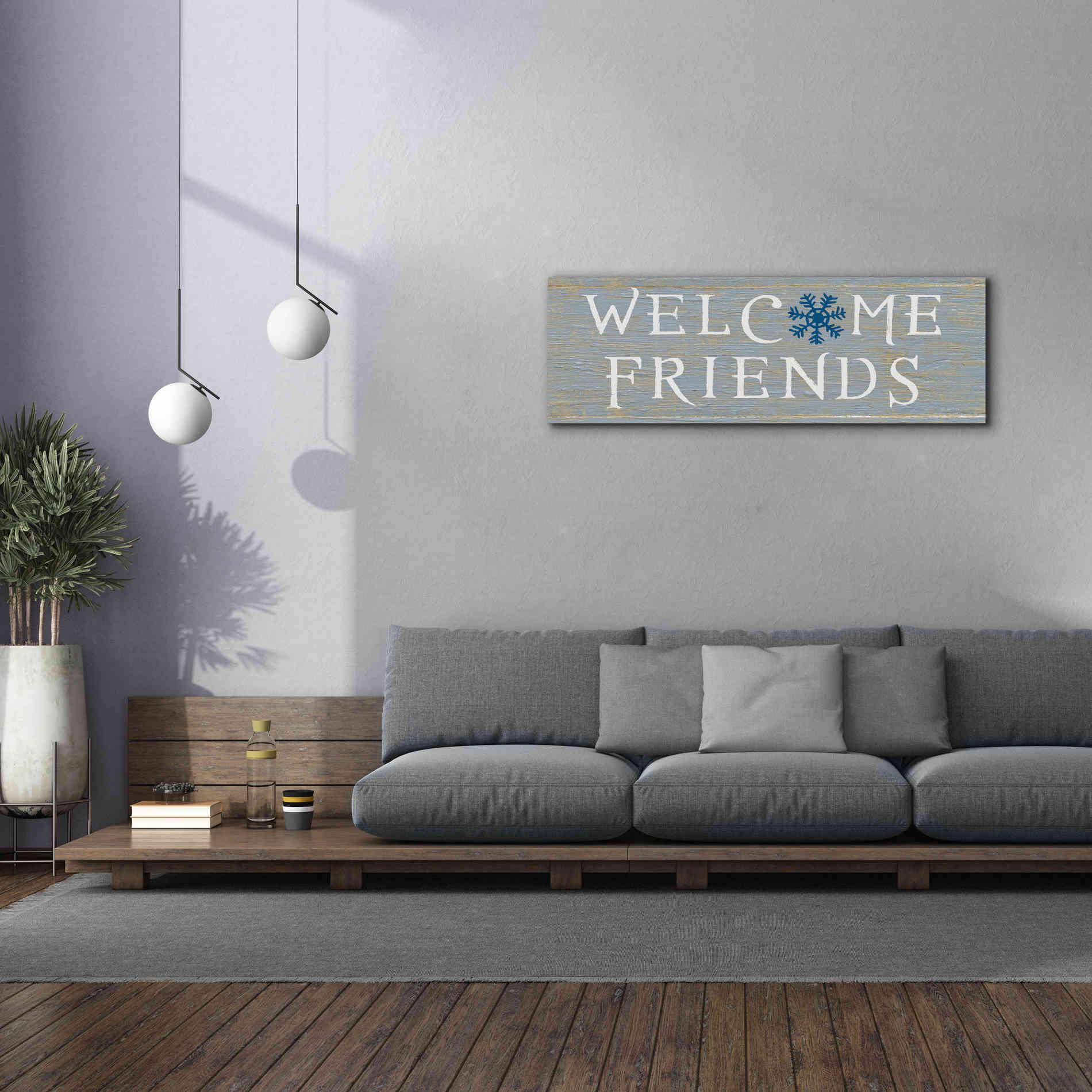 'Christmas Affinity II Grey' by James Wiens, Canvas Wall Art,60 x 20