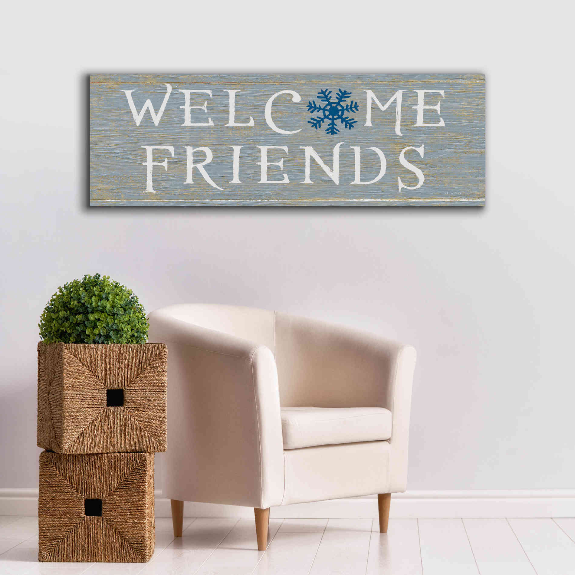 'Christmas Affinity II Grey' by James Wiens, Canvas Wall Art,60 x 20