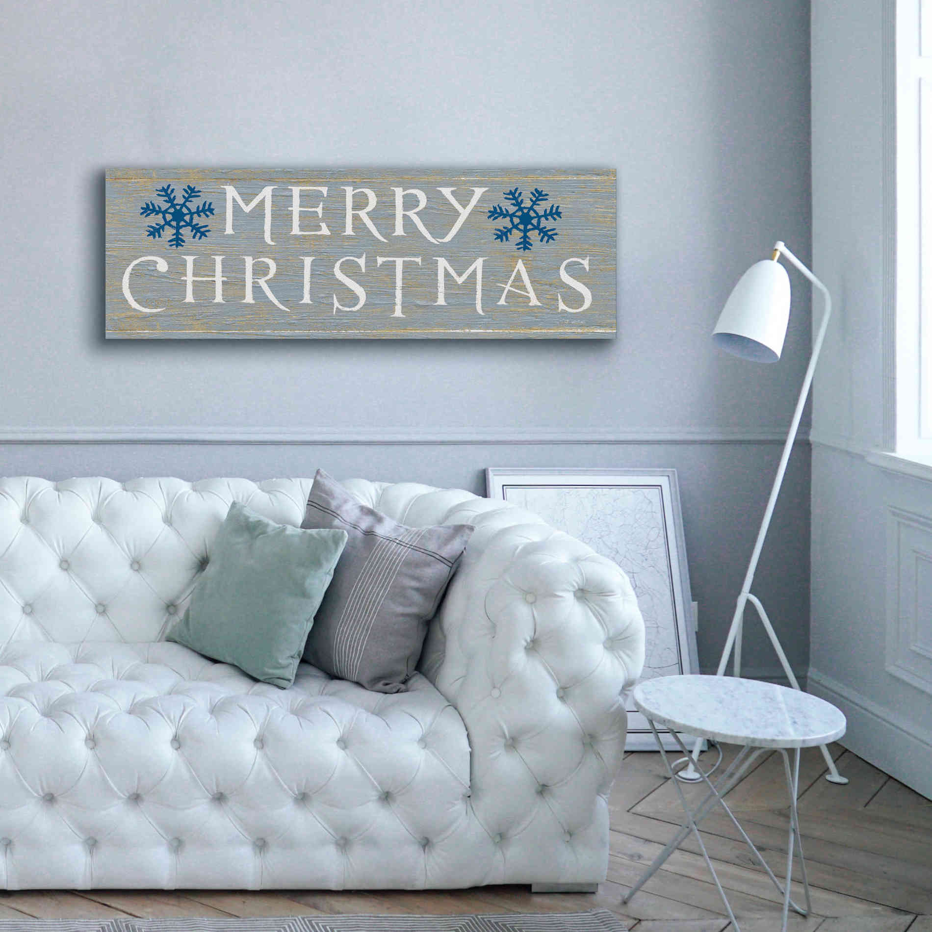 'Christmas Affinity III Grey' by James Wiens, Canvas Wall Art,60 x 20