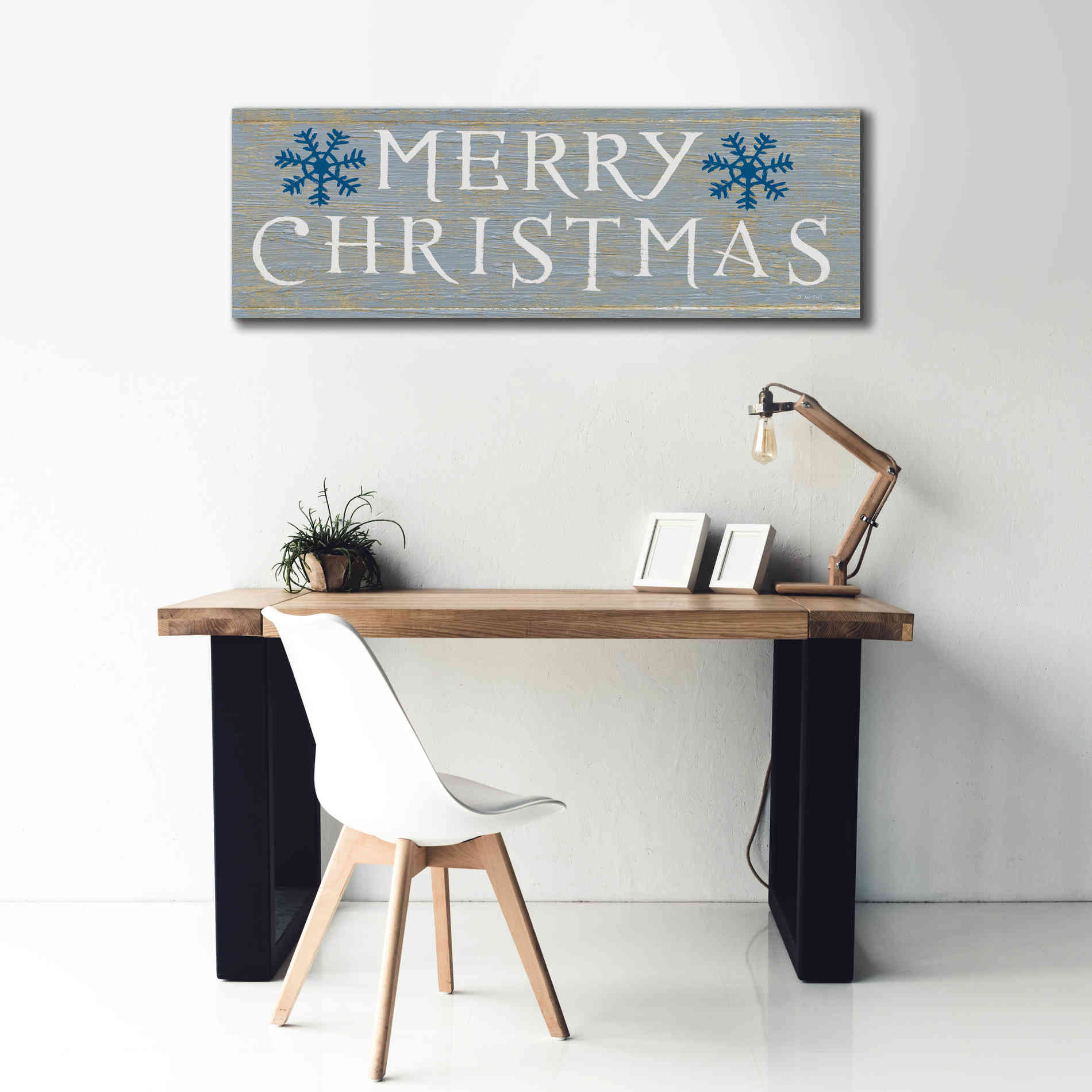 'Christmas Affinity III Grey' by James Wiens, Canvas Wall Art,60 x 20